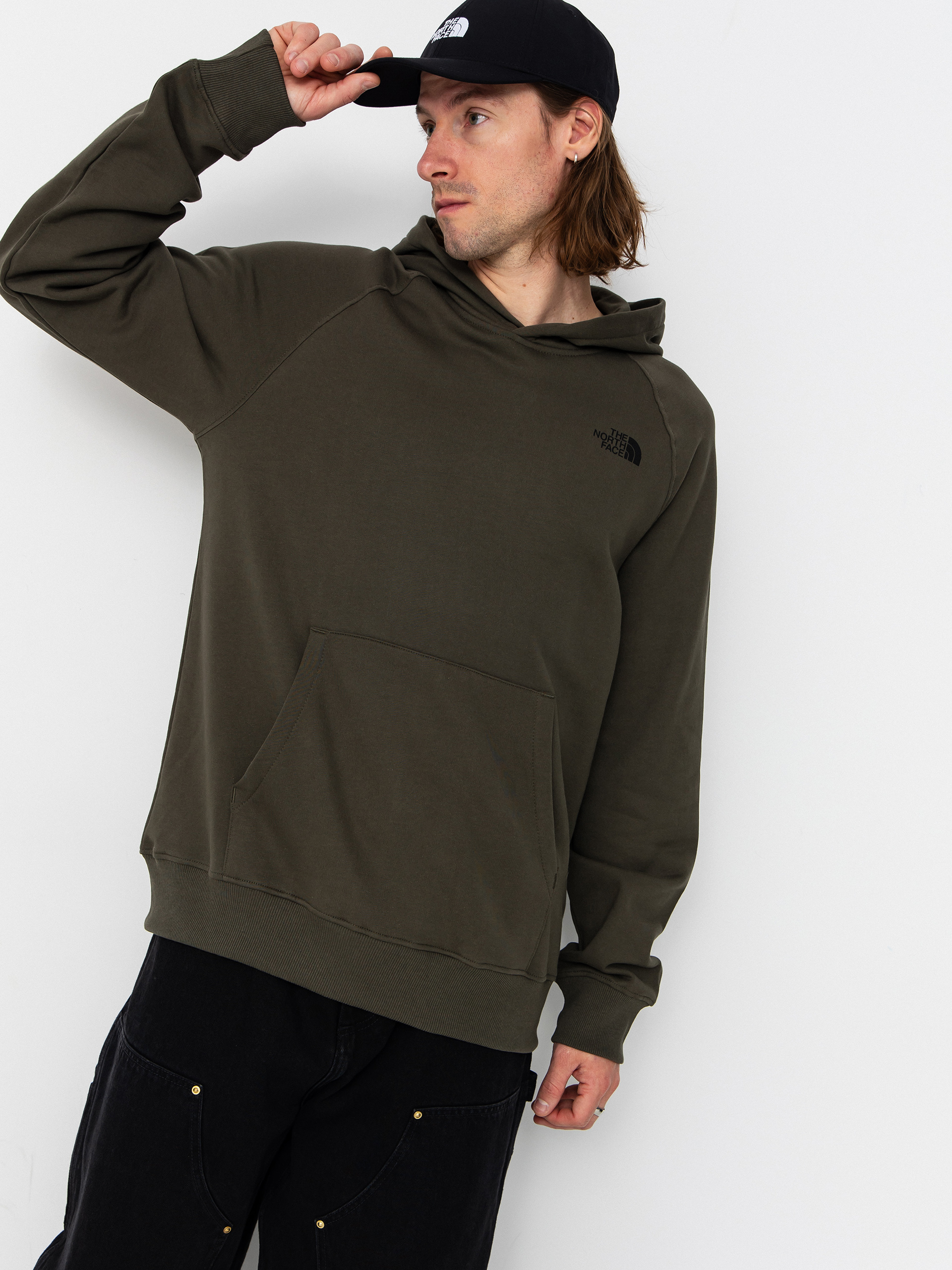 Mikina s kapucí The North Face Box Nse Edge Of Light Infill Raglan HD (new taupe green/tnf bla)