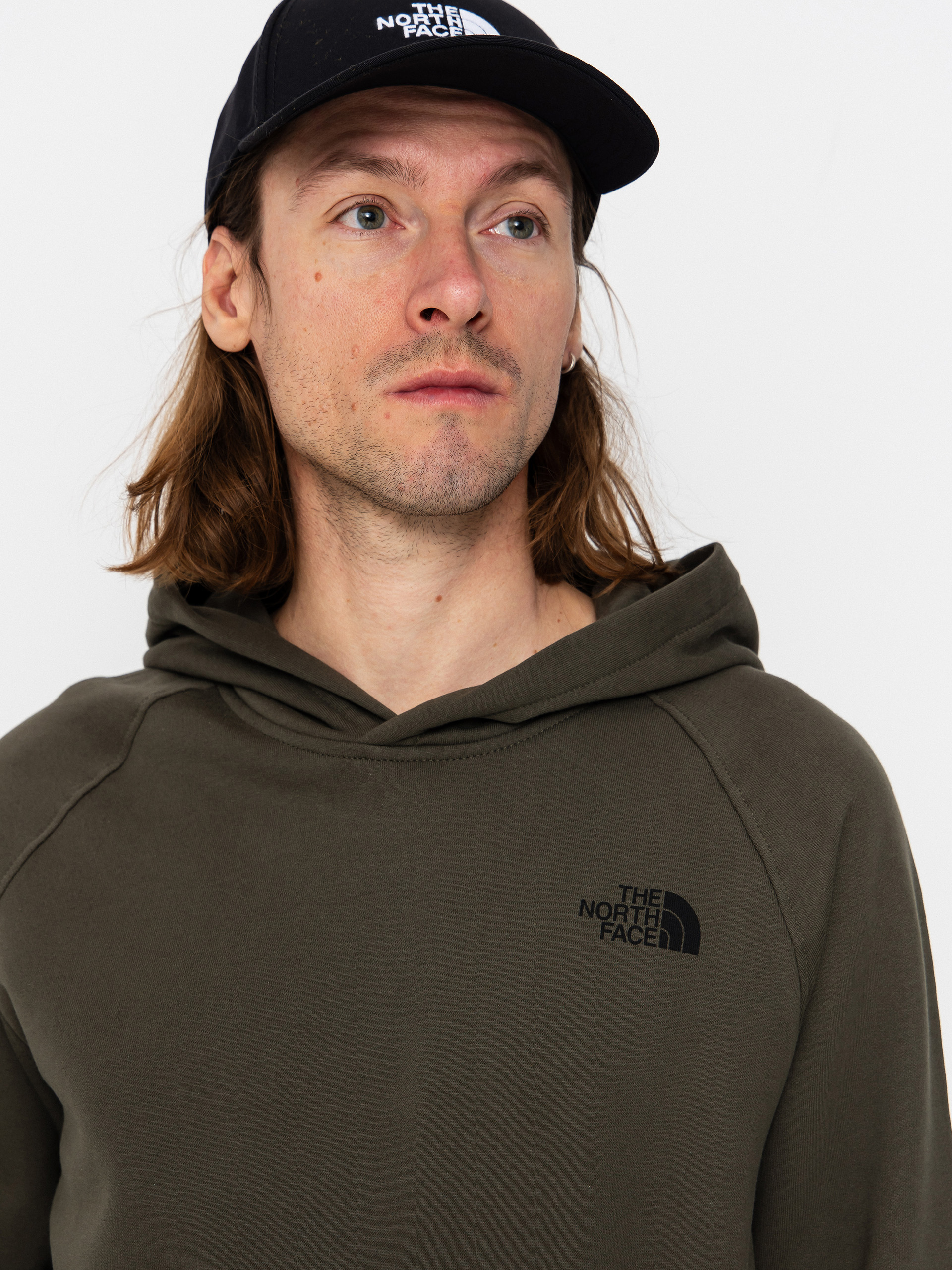 Mikina s kapucí The North Face Box Nse Edge Of Light Infill Raglan HD (new taupe green/tnf bla)