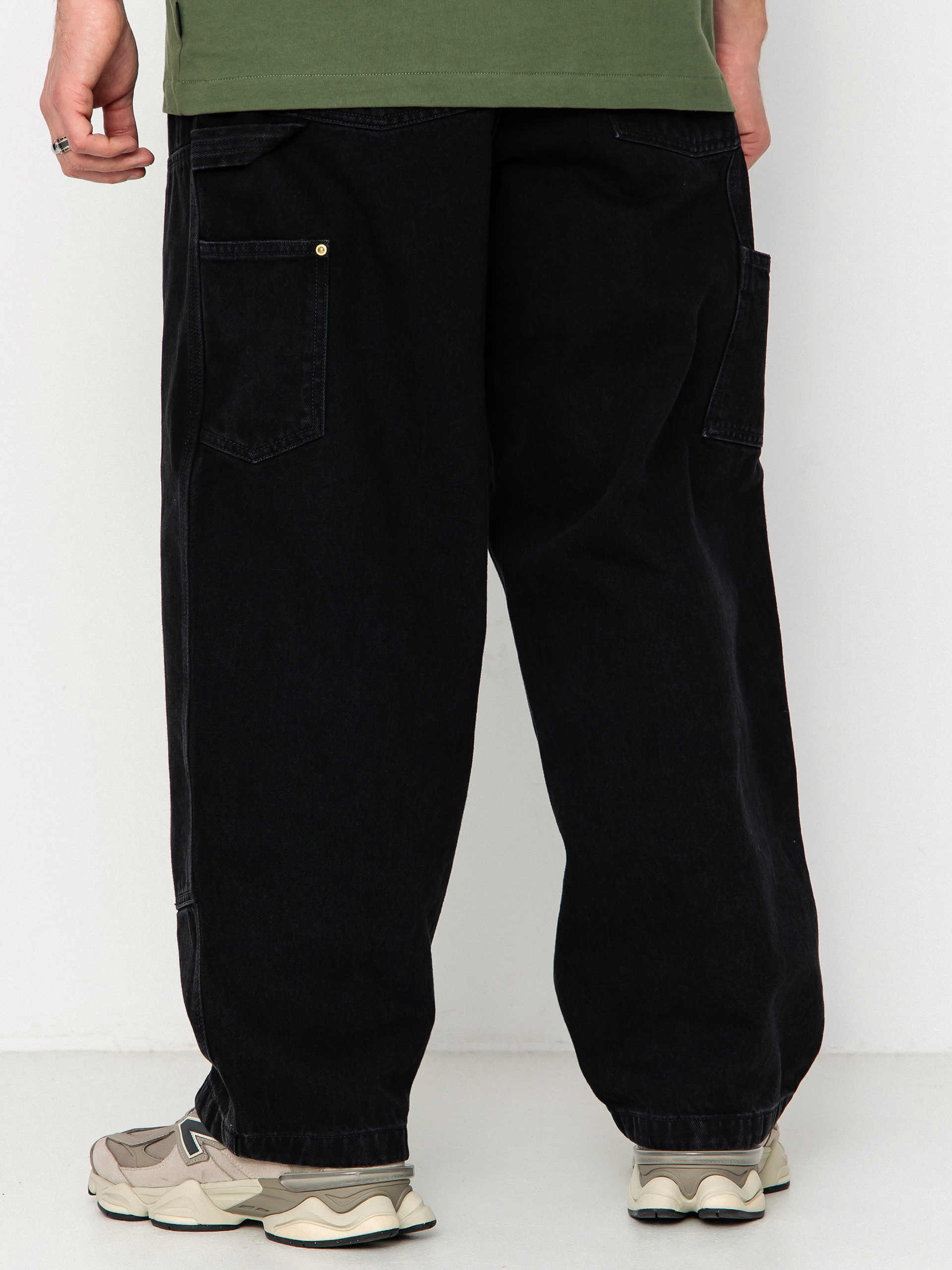 Kalhoty Carhartt WIP Nash Double Knee (black/stone washed)