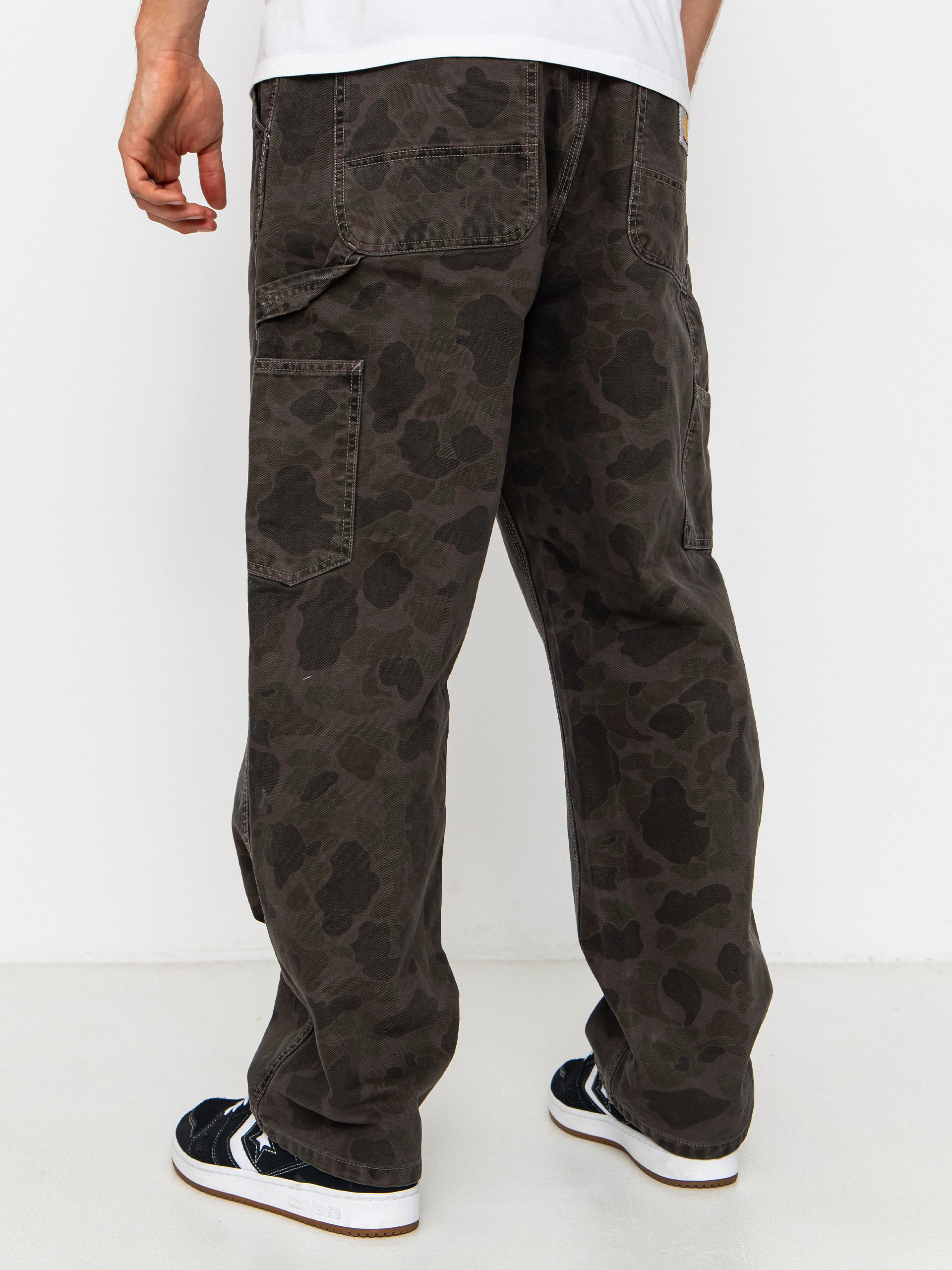 Kalhoty Carhartt WIP Duck Single Knee (camo duck/green/porphyry/garment dyed)