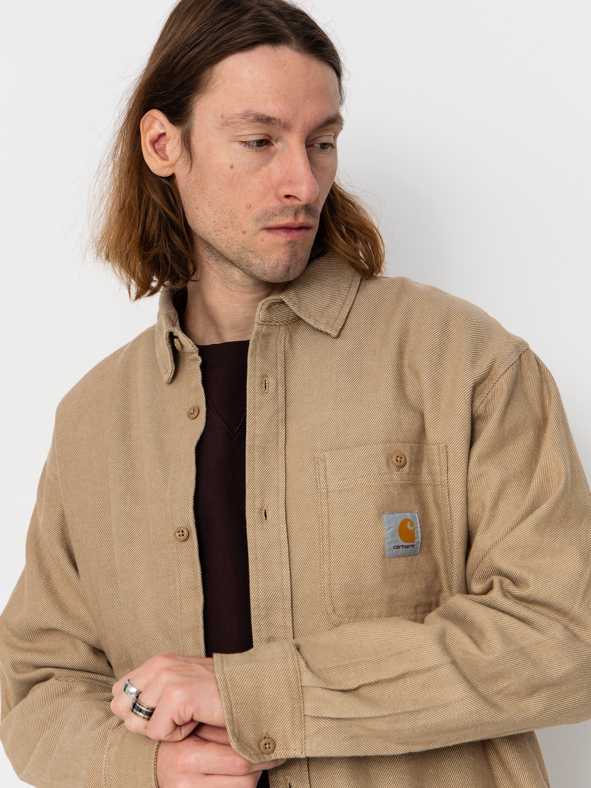 Košile Carhartt WIP Edgar (peanut/wax)