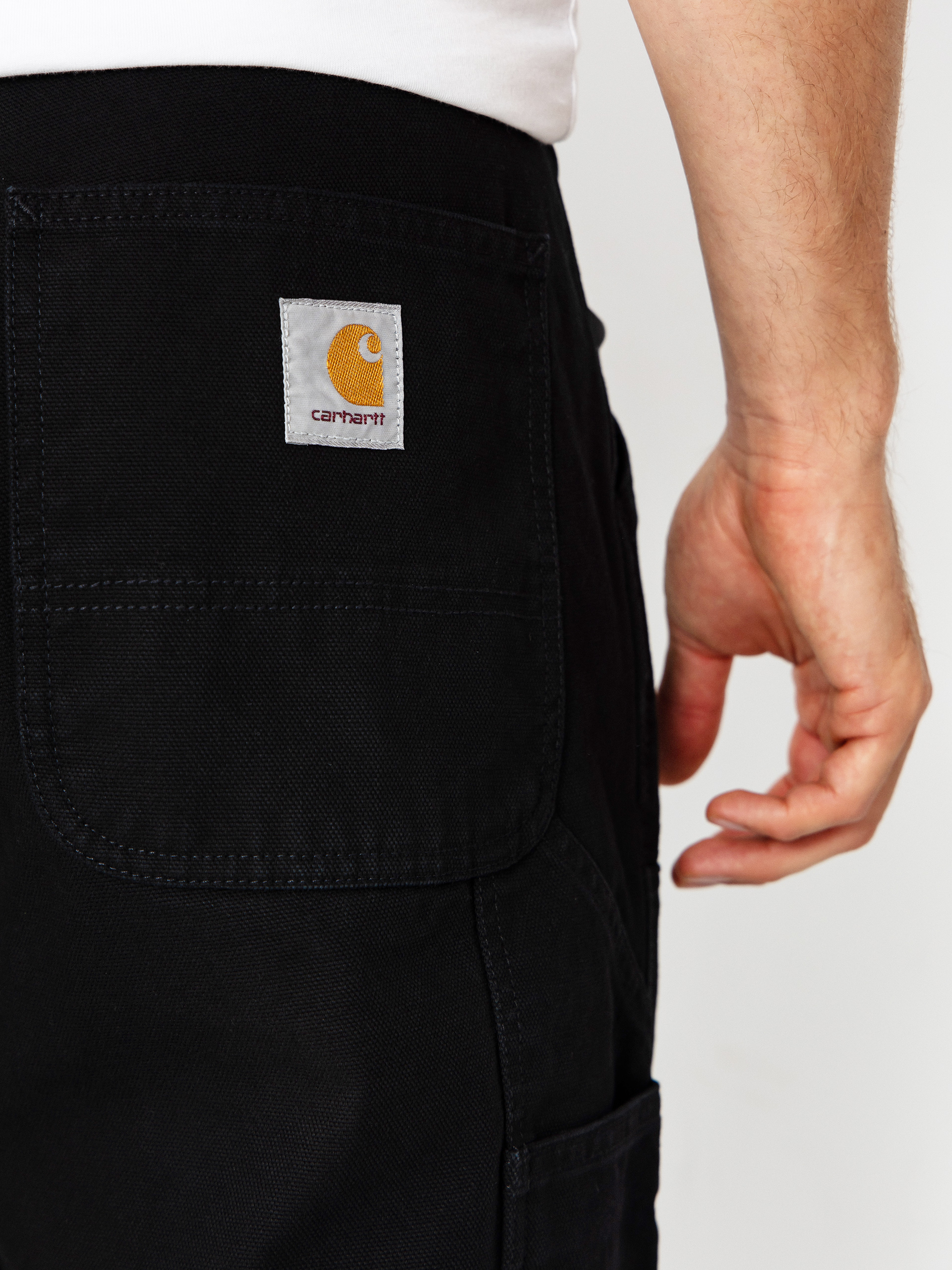 Kalhoty Carhartt WIP OG Double Knee (black/stone washed)
