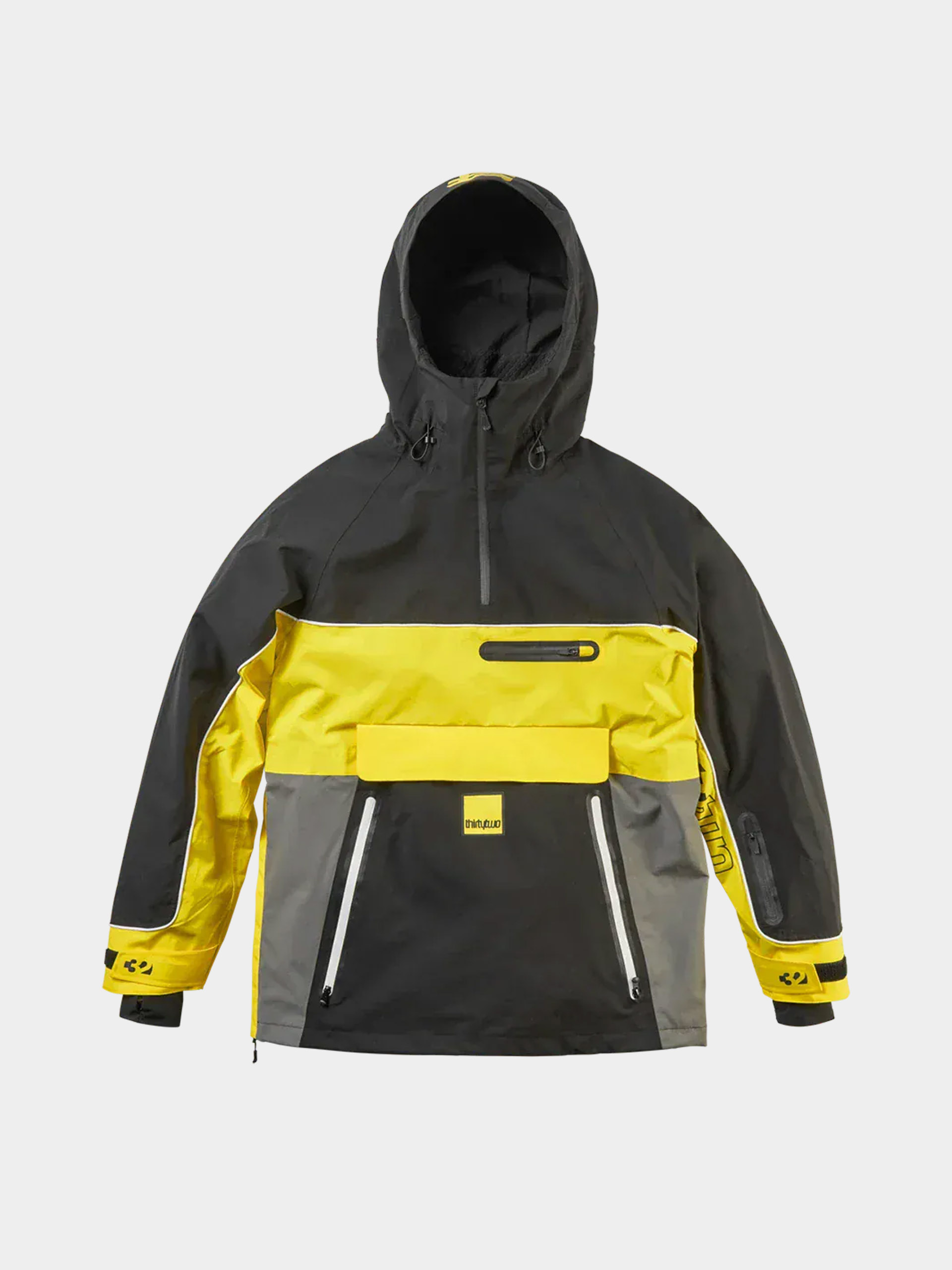 Pánská Snowboardová bunda ThirtyTwo Light Anorak (black/yellow)