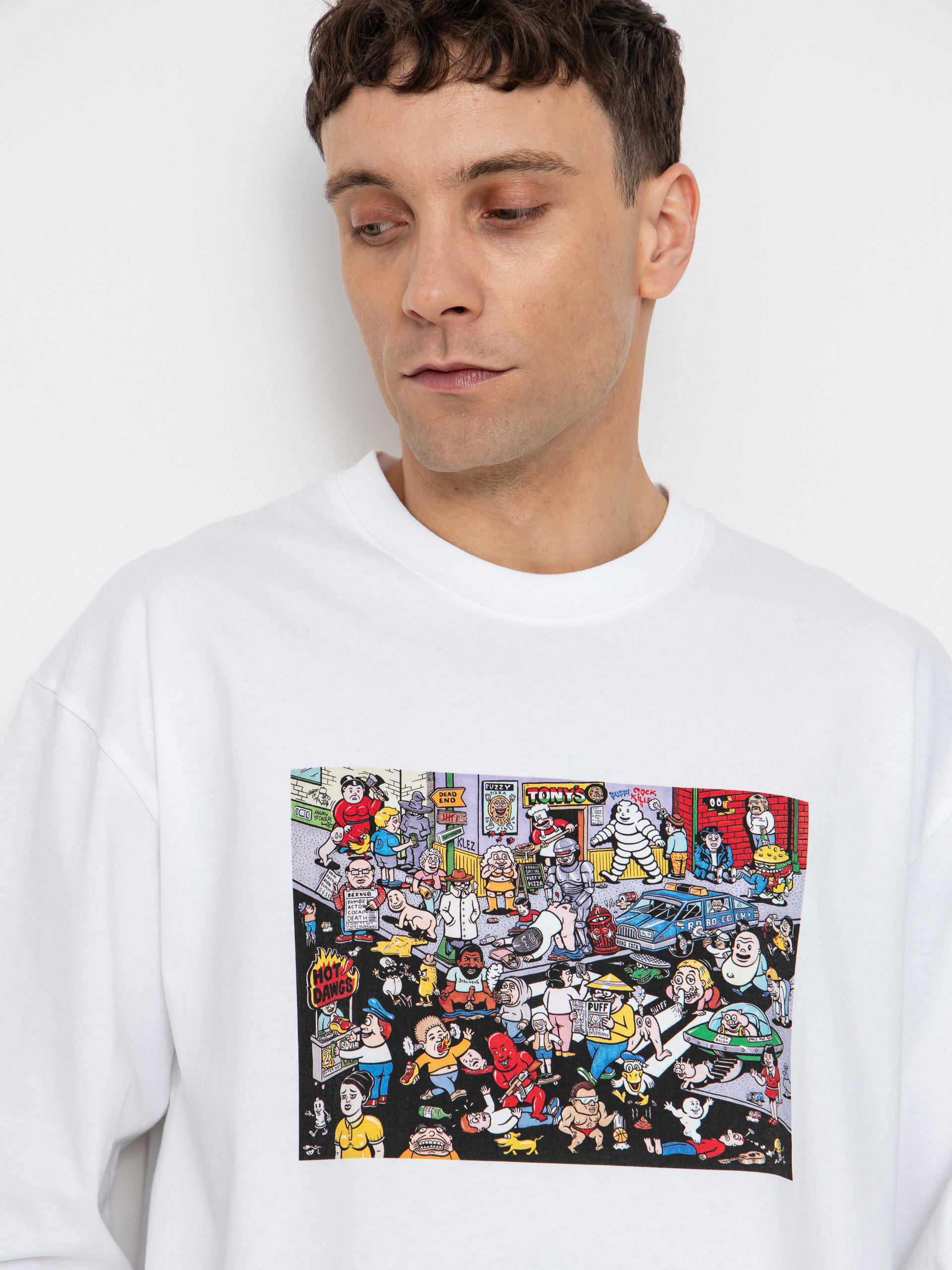 Mikina s kapucí Polar Skate Dave Cut Outs HD (heather grey)