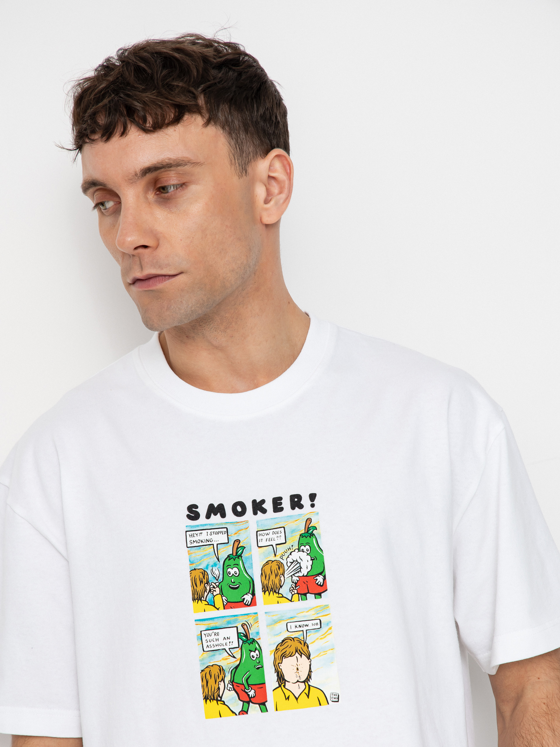 Tričko Polar Skate Smoker! (white)