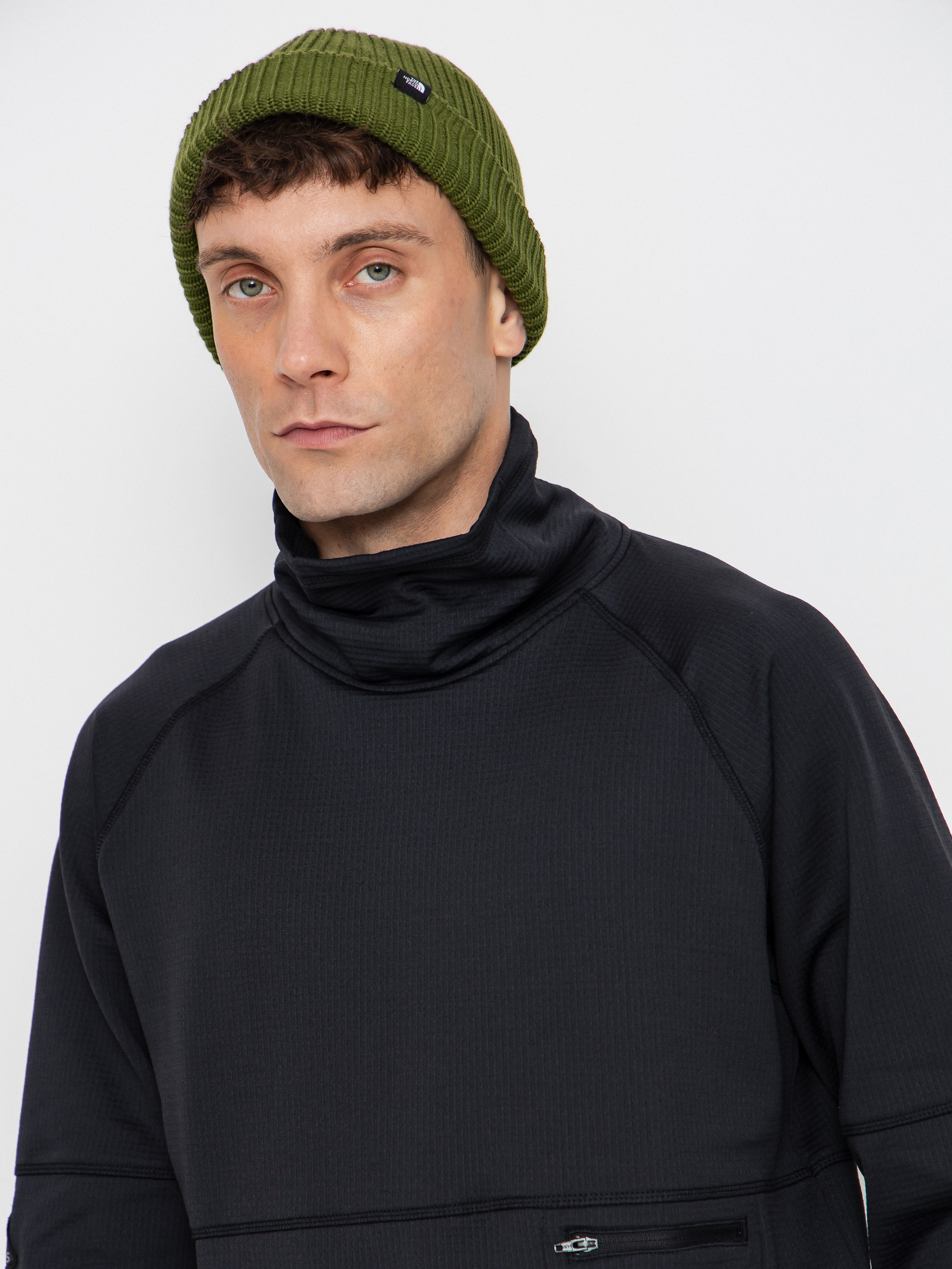 Mikina Jones Snowboards Flagship Rec Grid 1/2 Zip (stealth black)