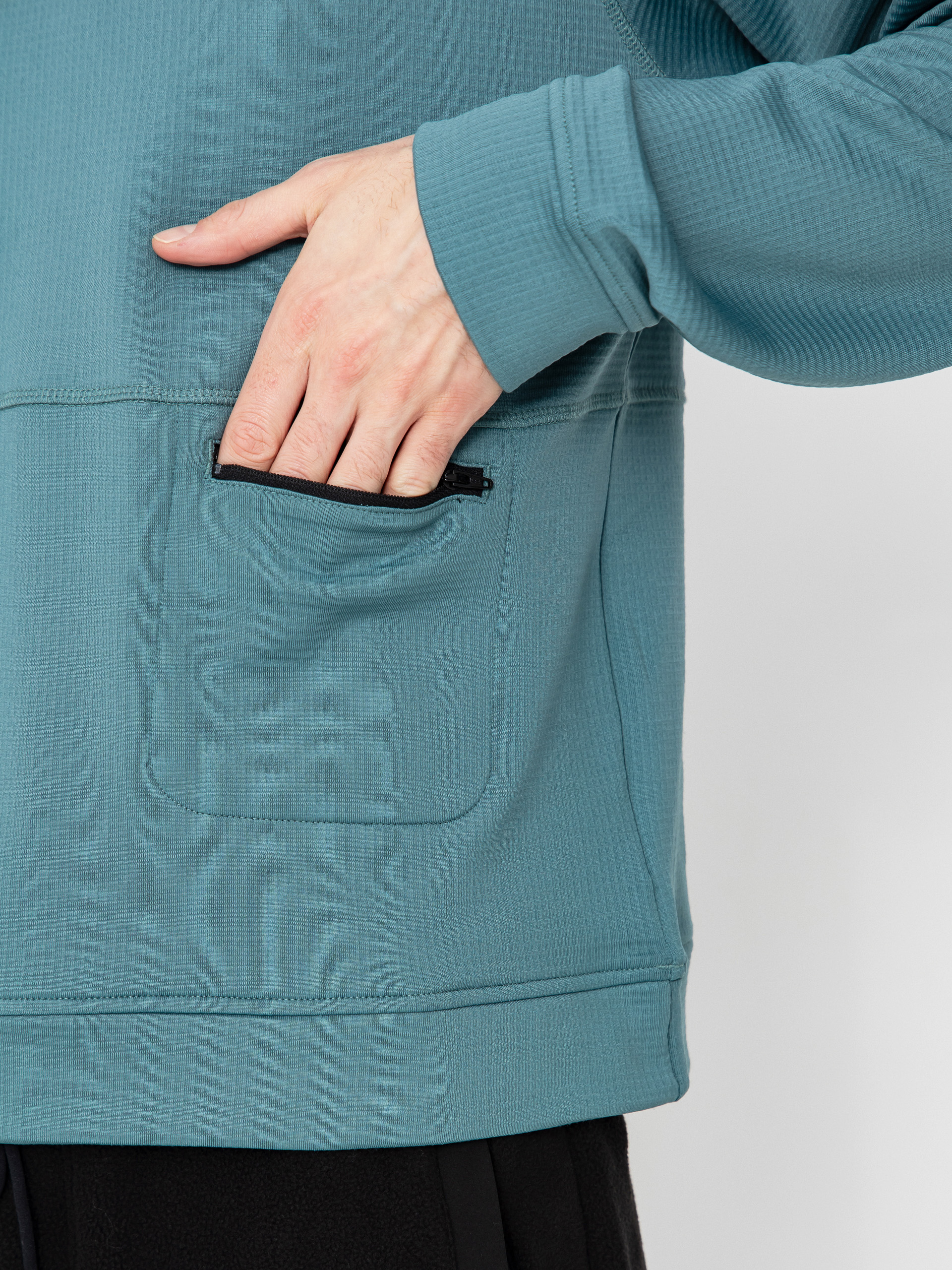 Mikina Jones Snowboards Flagship Rec Grid 1/2 Zip (atlantic blue)