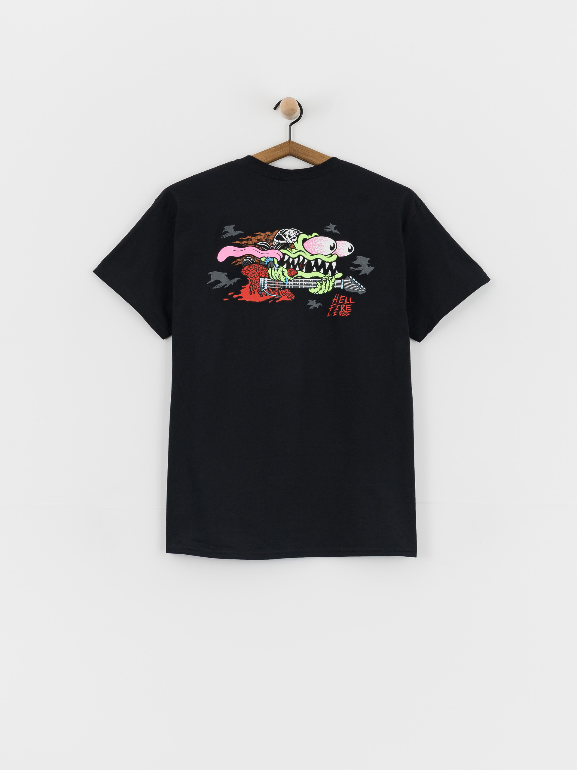 Tričko Santa Cruz X Stranger Things Eddie Slasher (black)