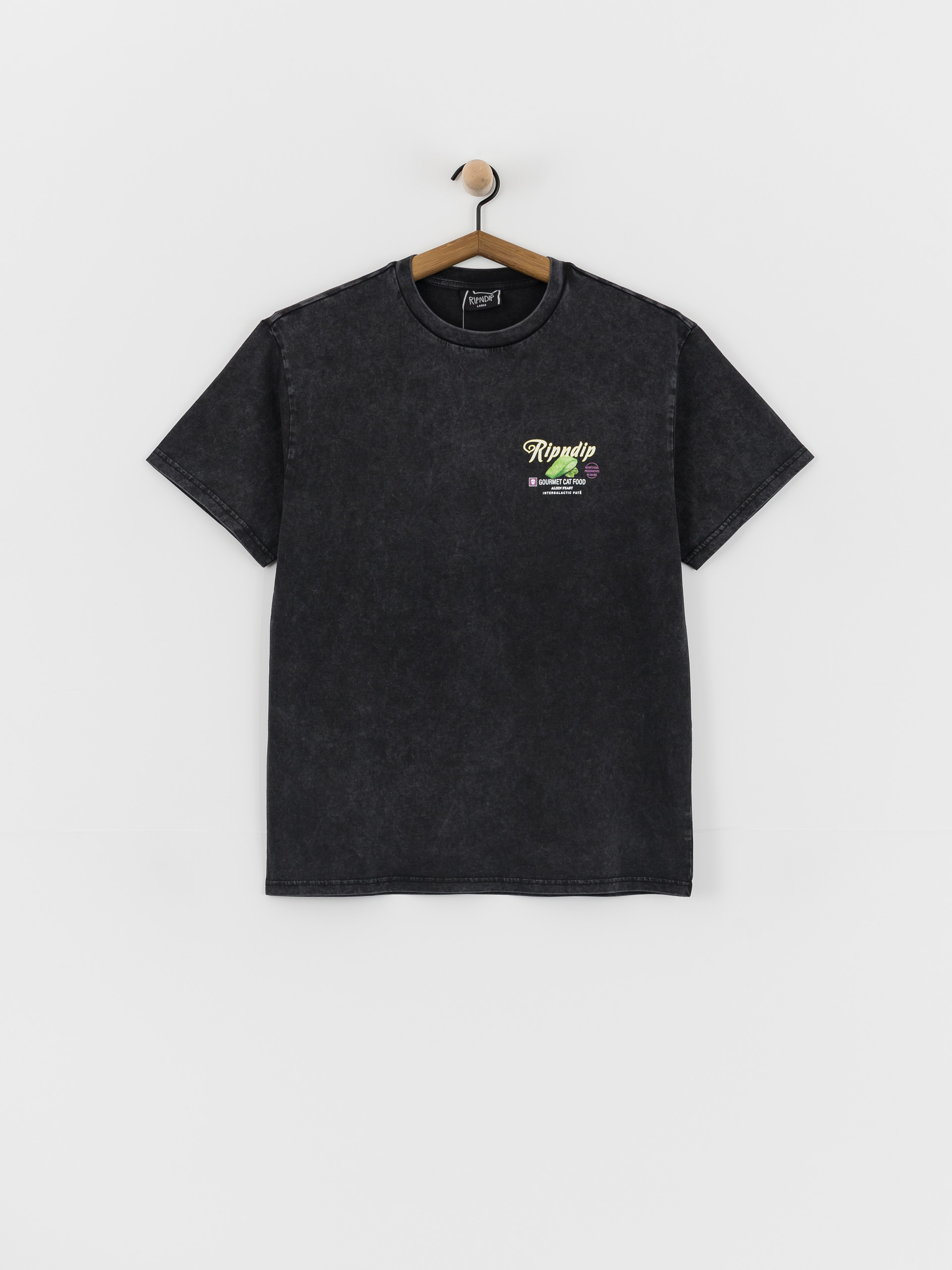 Tričko RipNDip Gourmet Cat Food (black vintage wash)