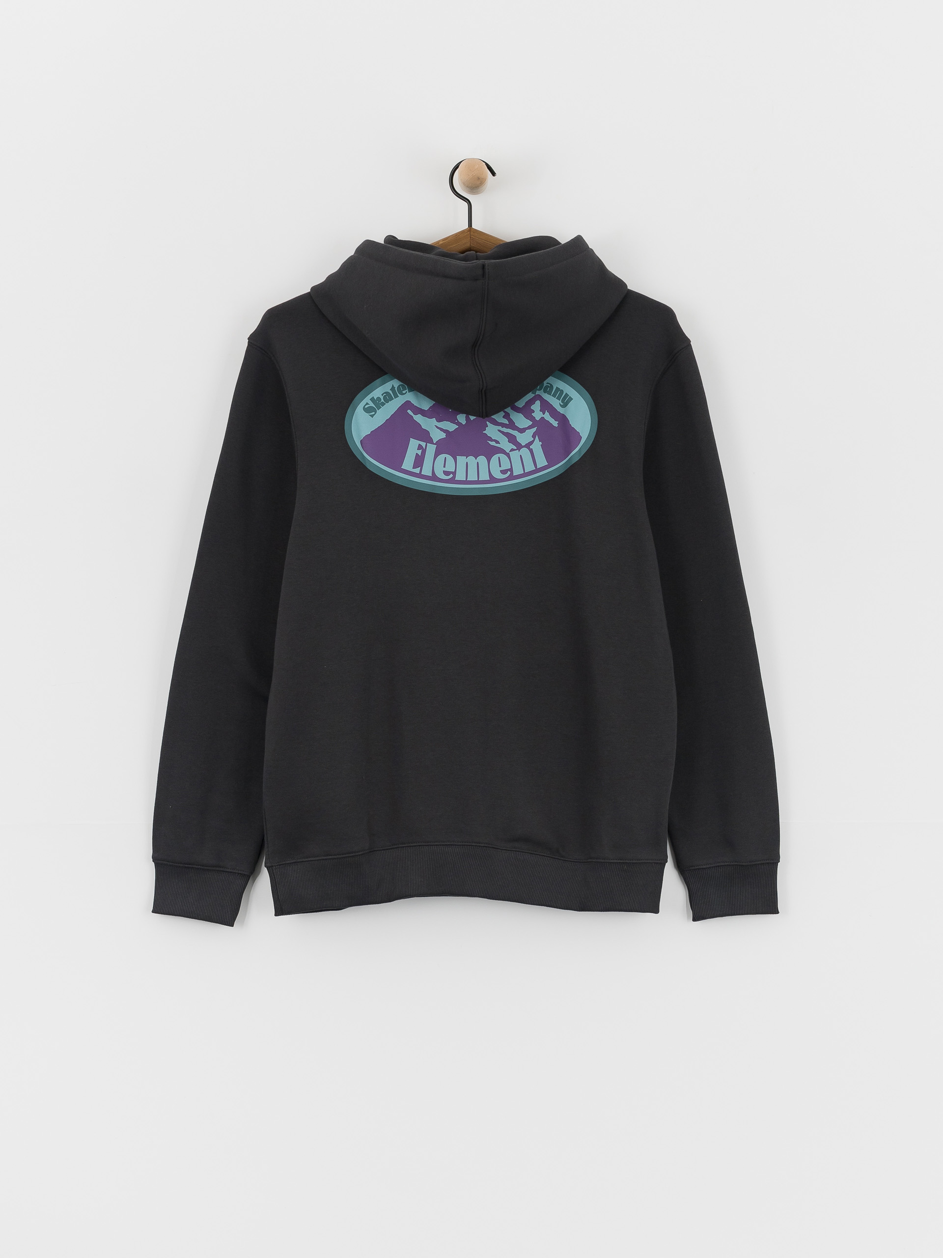 Mikina s kapucu00ed Element Epic HD (off black)