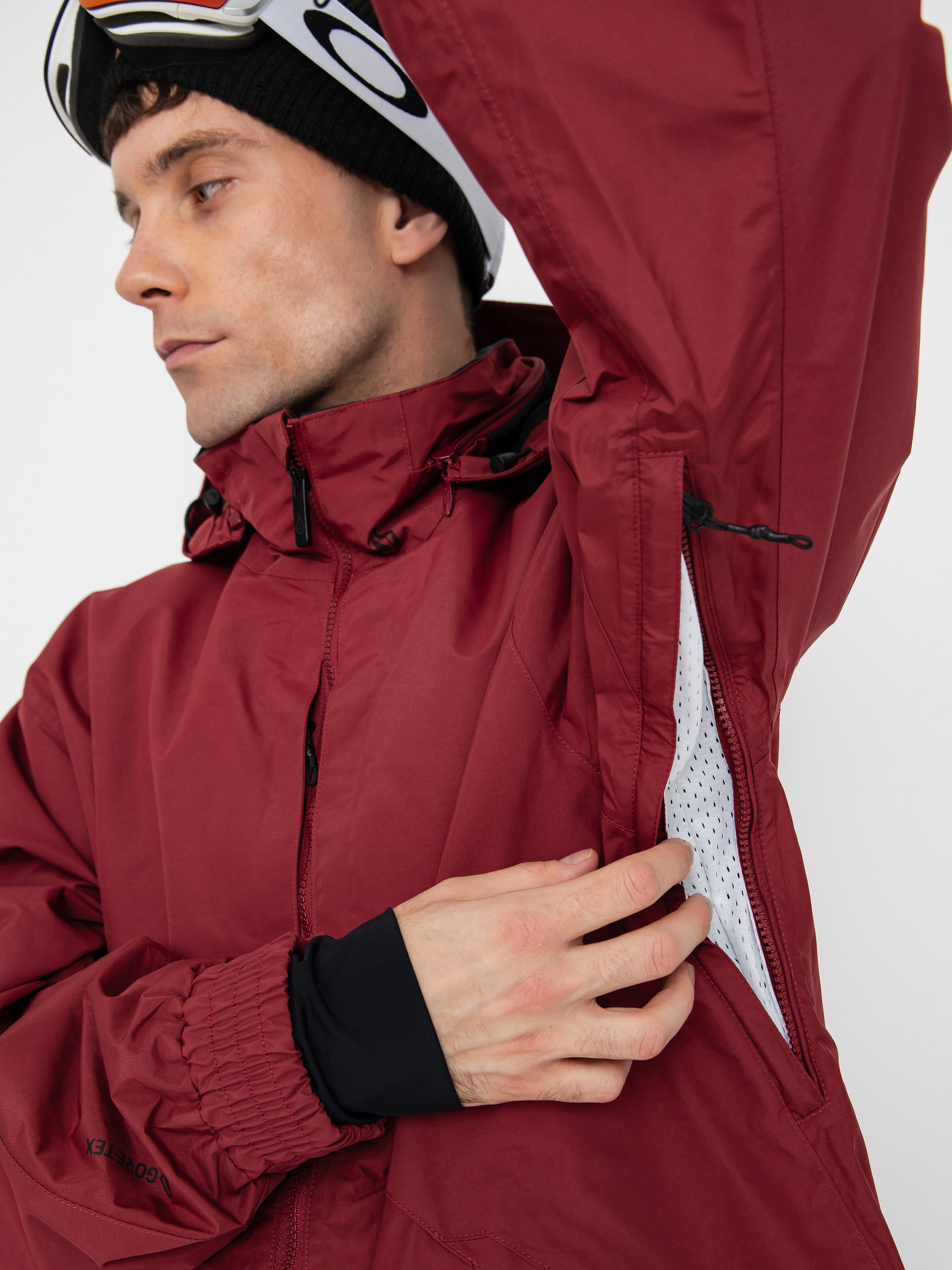 Pánská Snowboardová bunda Volcom Longo Gore Tex (burnt red)