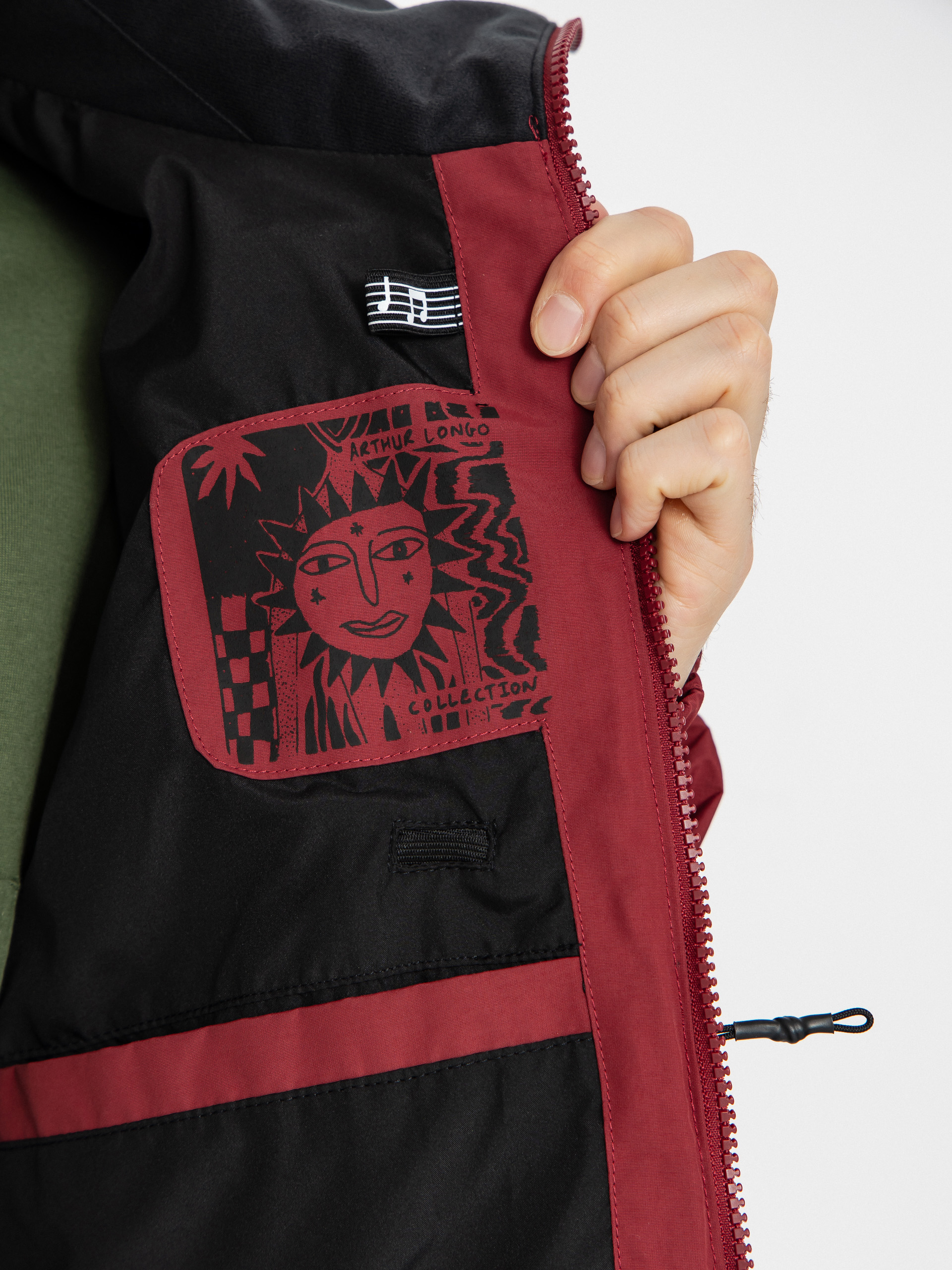 Pánská Snowboardová bunda Volcom Longo Gore Tex (burnt red)