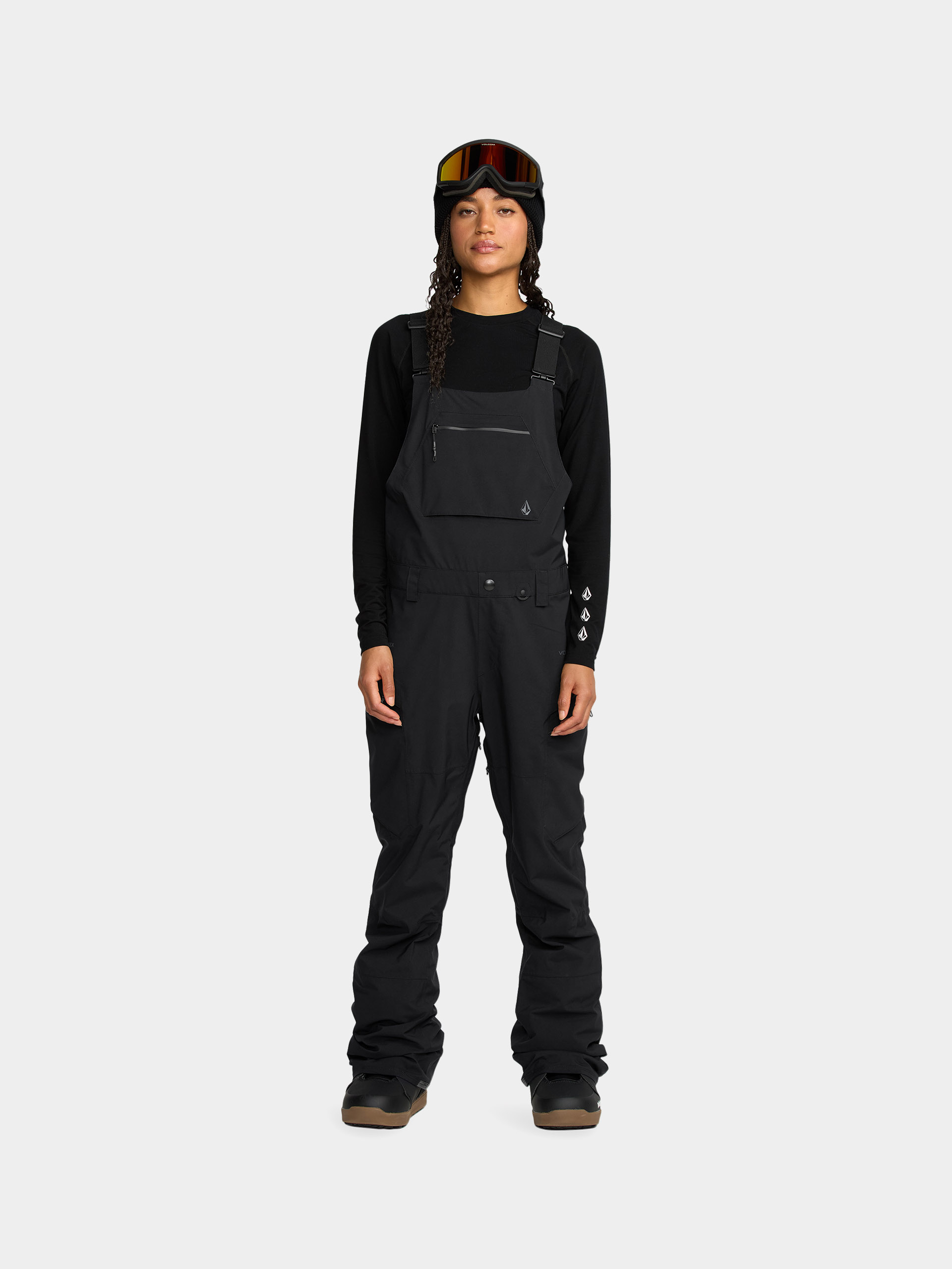 Snowboardovu00e9 kalhoty  Volcom Ash Stretch Gore Bib Overall Wmn (black)