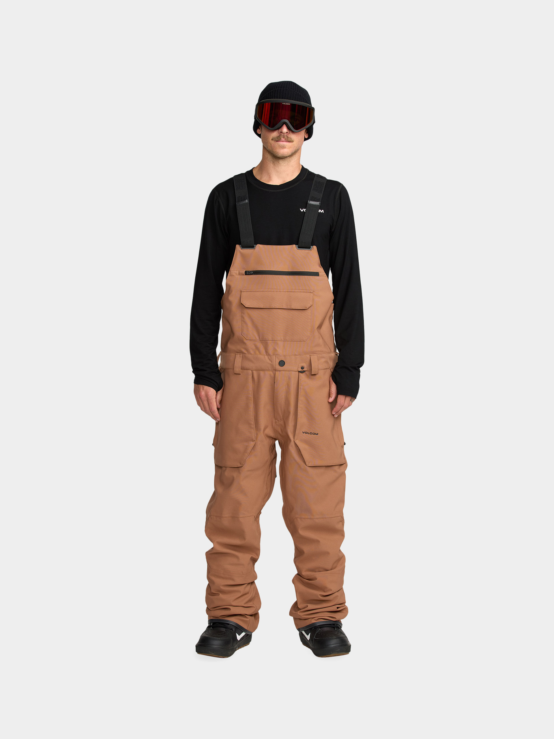 Snowboardovu00e9 kalhoty  Volcom Roan Bib Overall (terra brown)