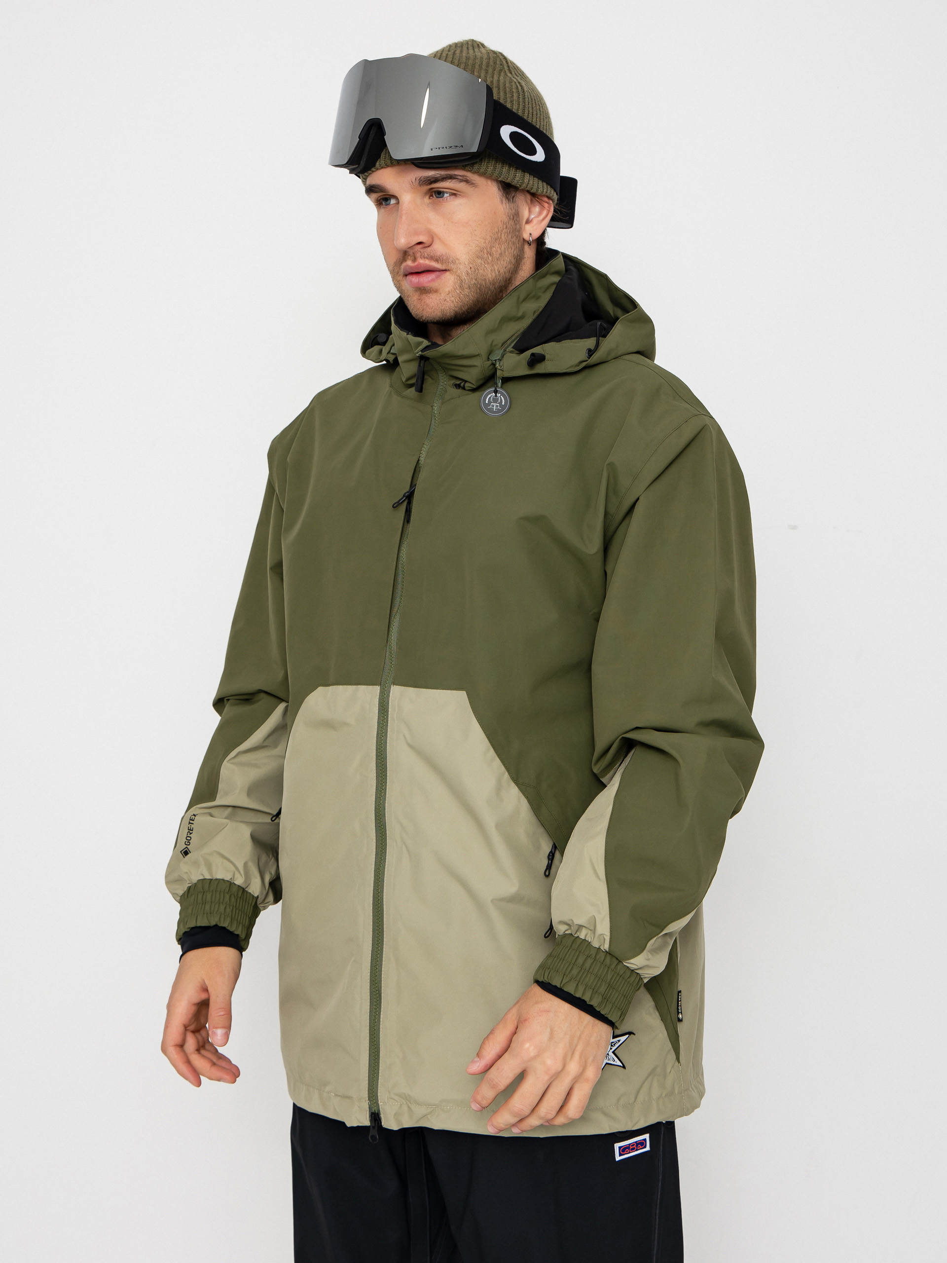 Pánská Snowboardová bunda Volcom Longo Gore Tex (dark olive)