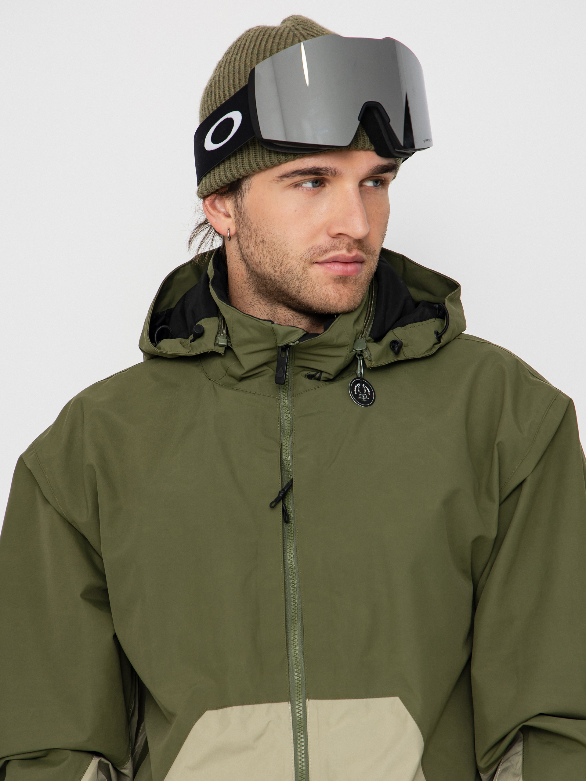 Pánská Snowboardová bunda Volcom Longo Gore Tex (dark olive)