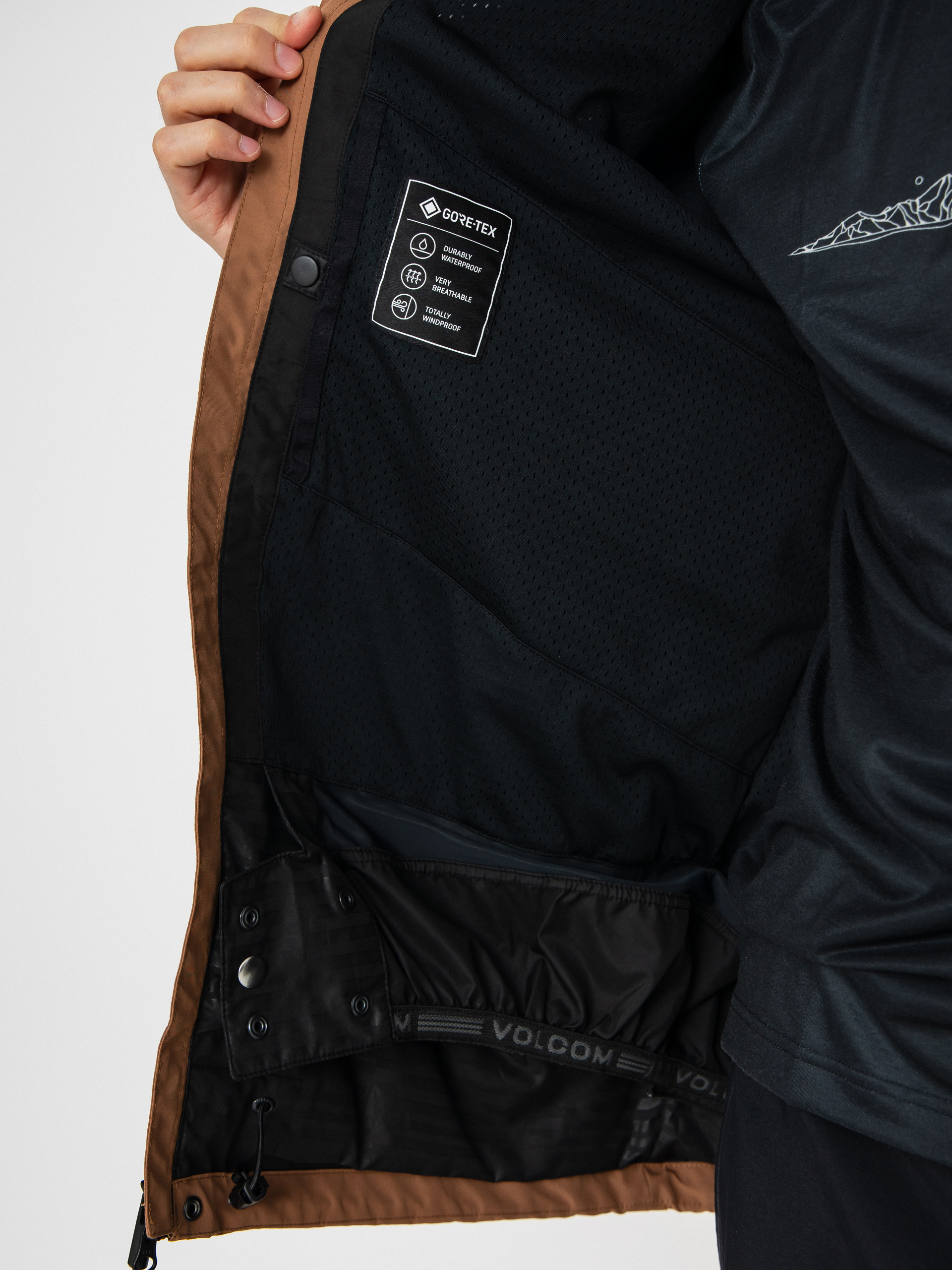 Pánská Snowboardová bunda Volcom Dua Gore Tex (terra brown)