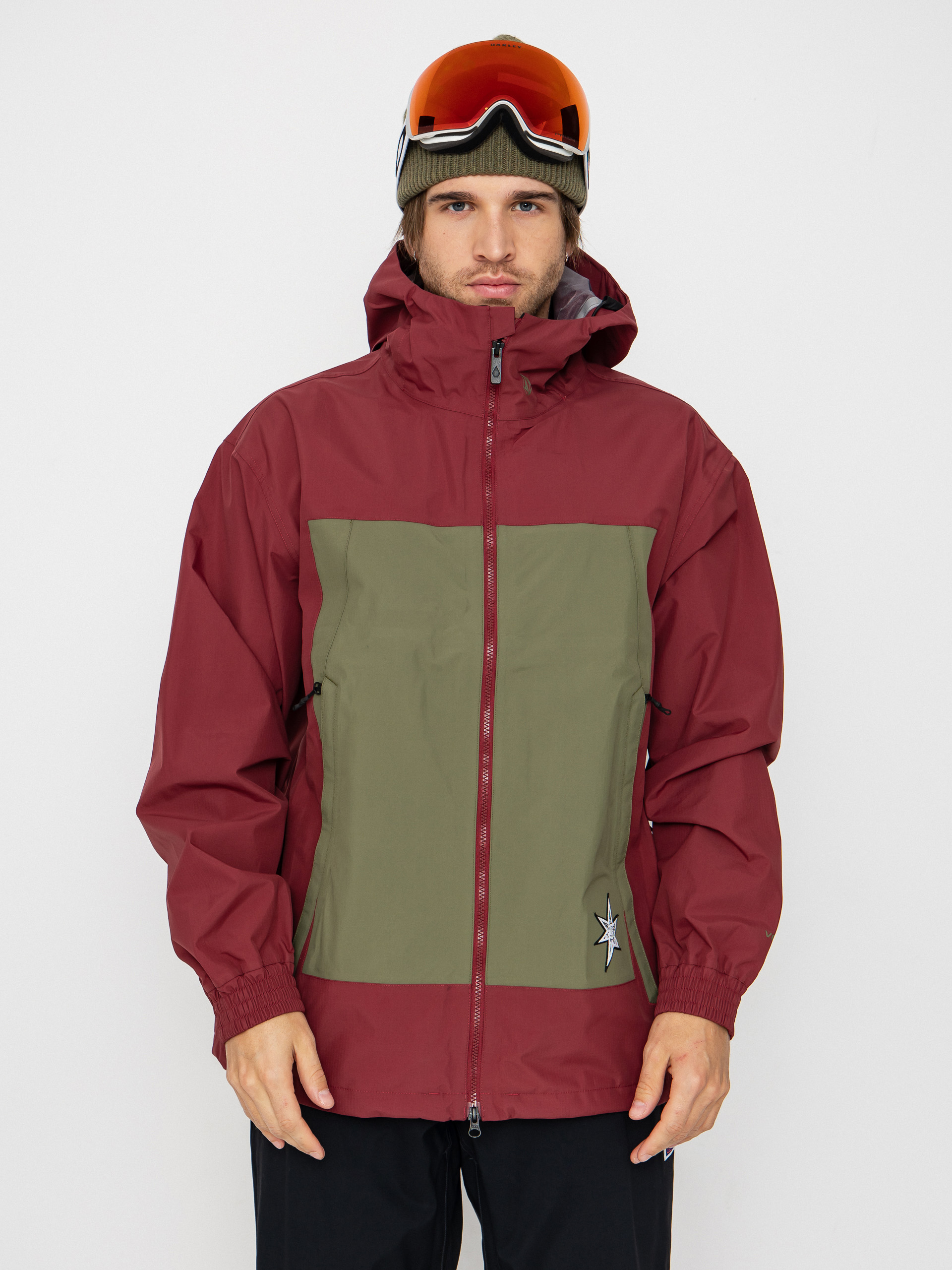 Pánská Snowboardová bunda Volcom Arthur 3L (burnt red)