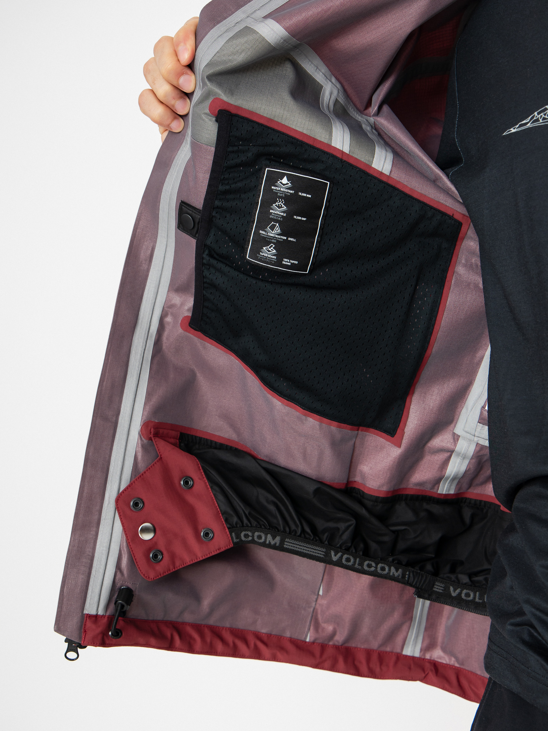 Pánská Snowboardová bunda Volcom Arthur 3L (burnt red)