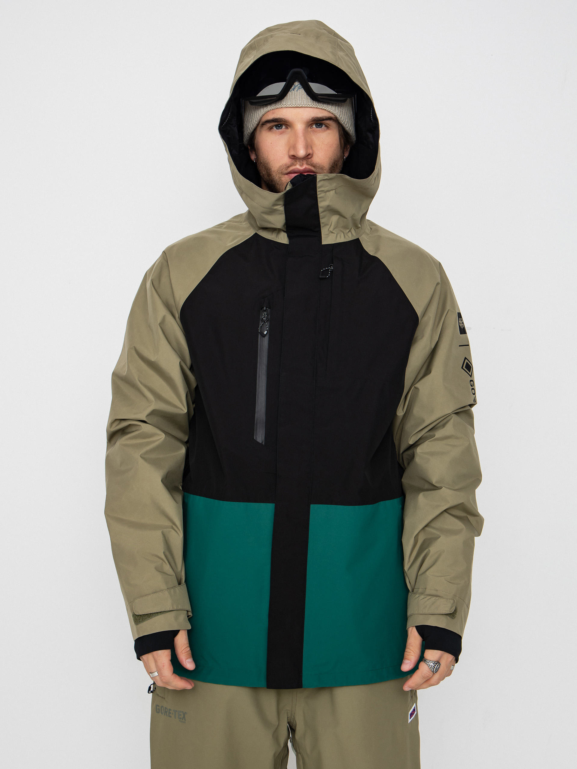 Snowboardová bunda 686 Gore-TeX Core (sage colorblock)