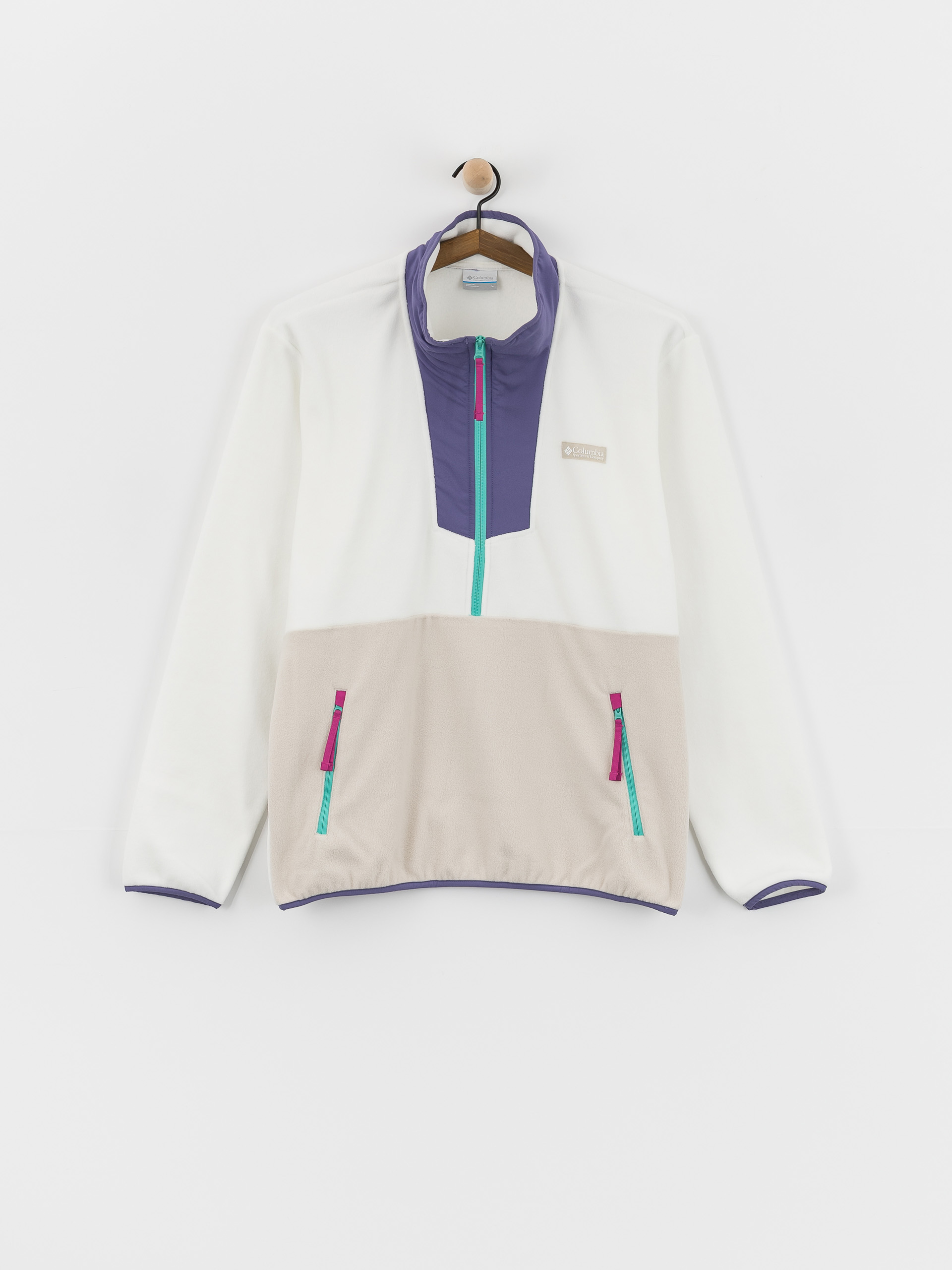 Pánský Fleecová mikina Columbia Sequoia Grove Half Zip (sea salt/stormwatch)