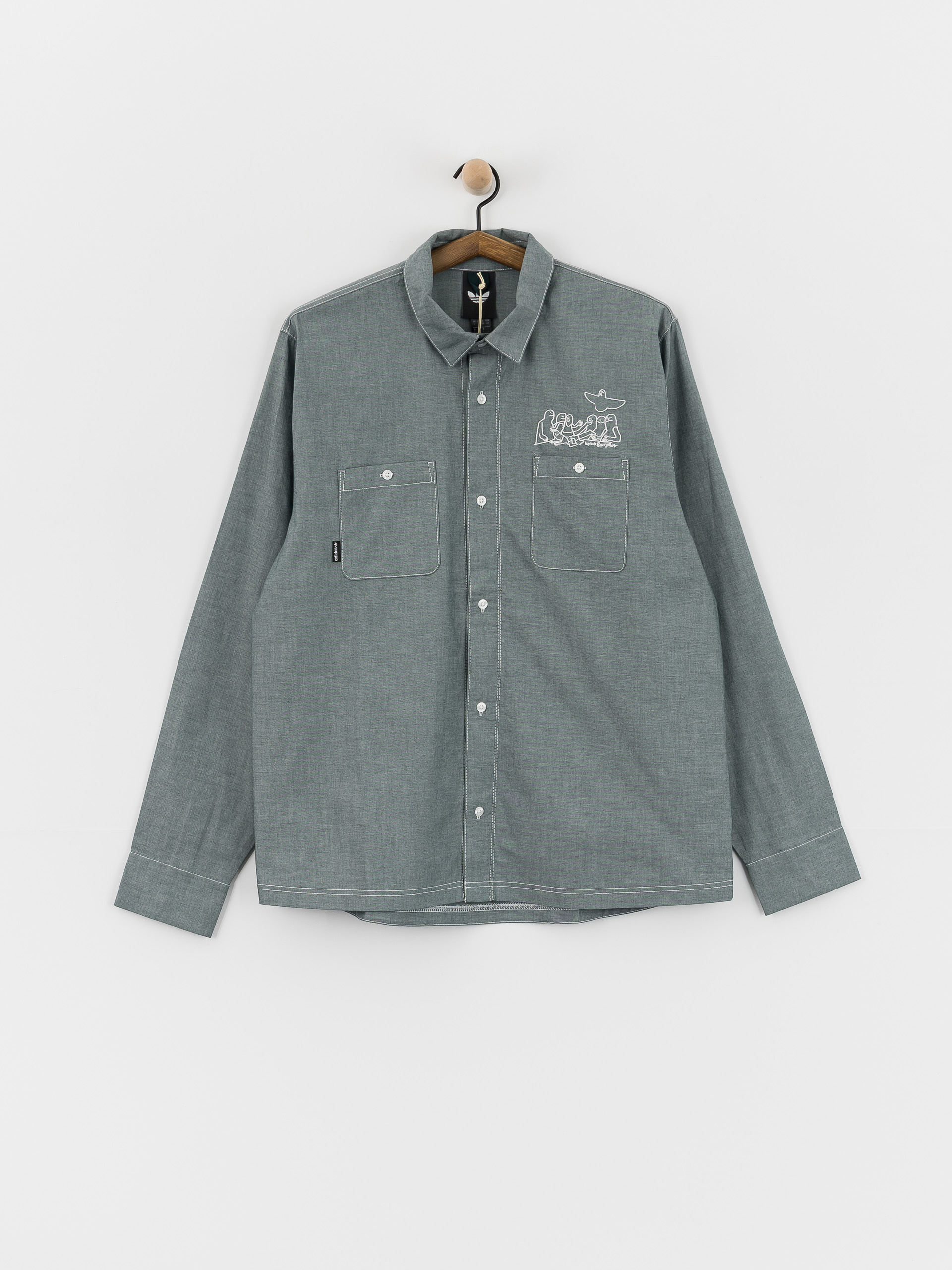 Košile adidas Gonz Button (aurivy/white)