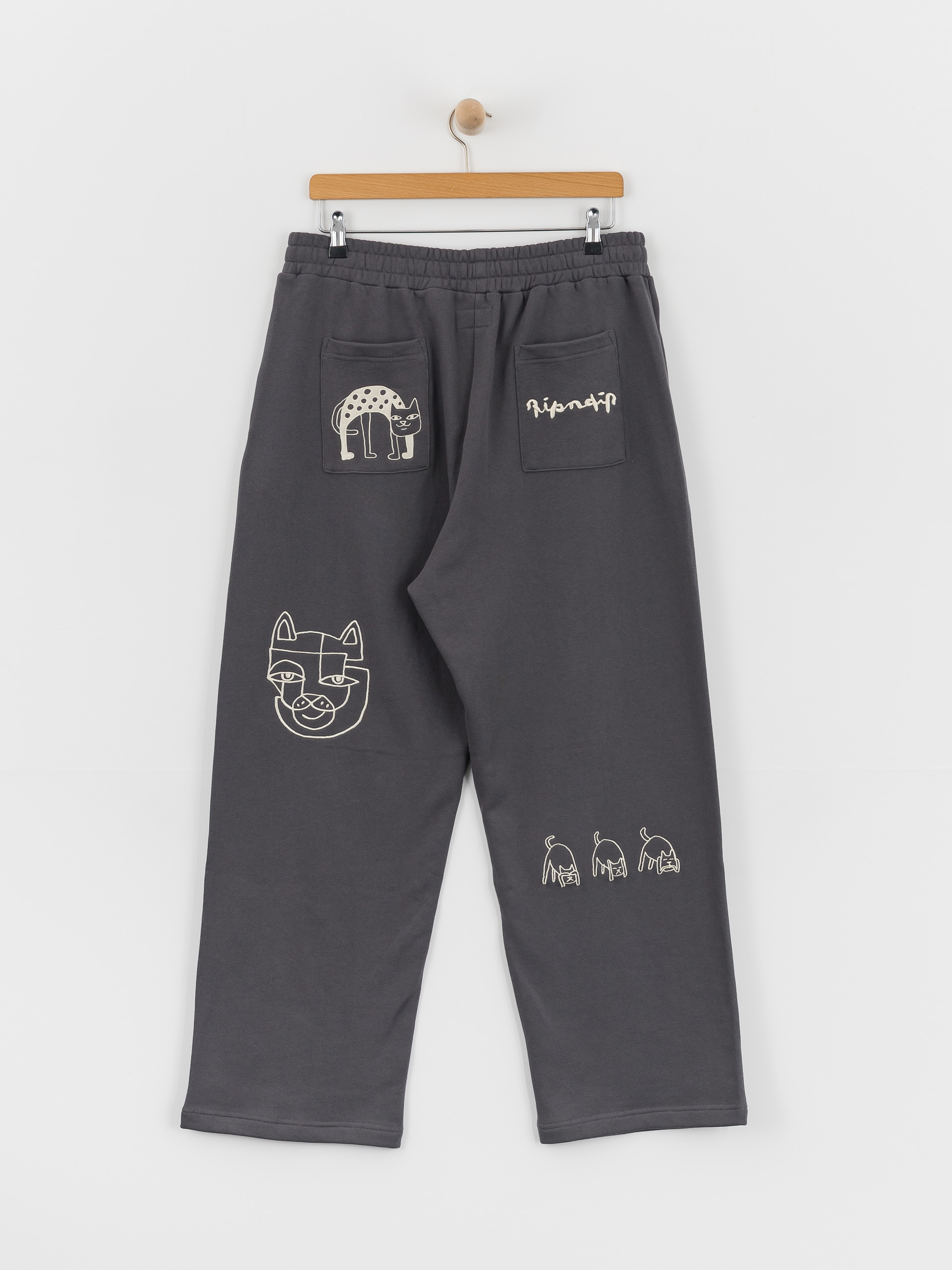 Kalhoty RipNDip Blonded Straight Leg (charcoal)
