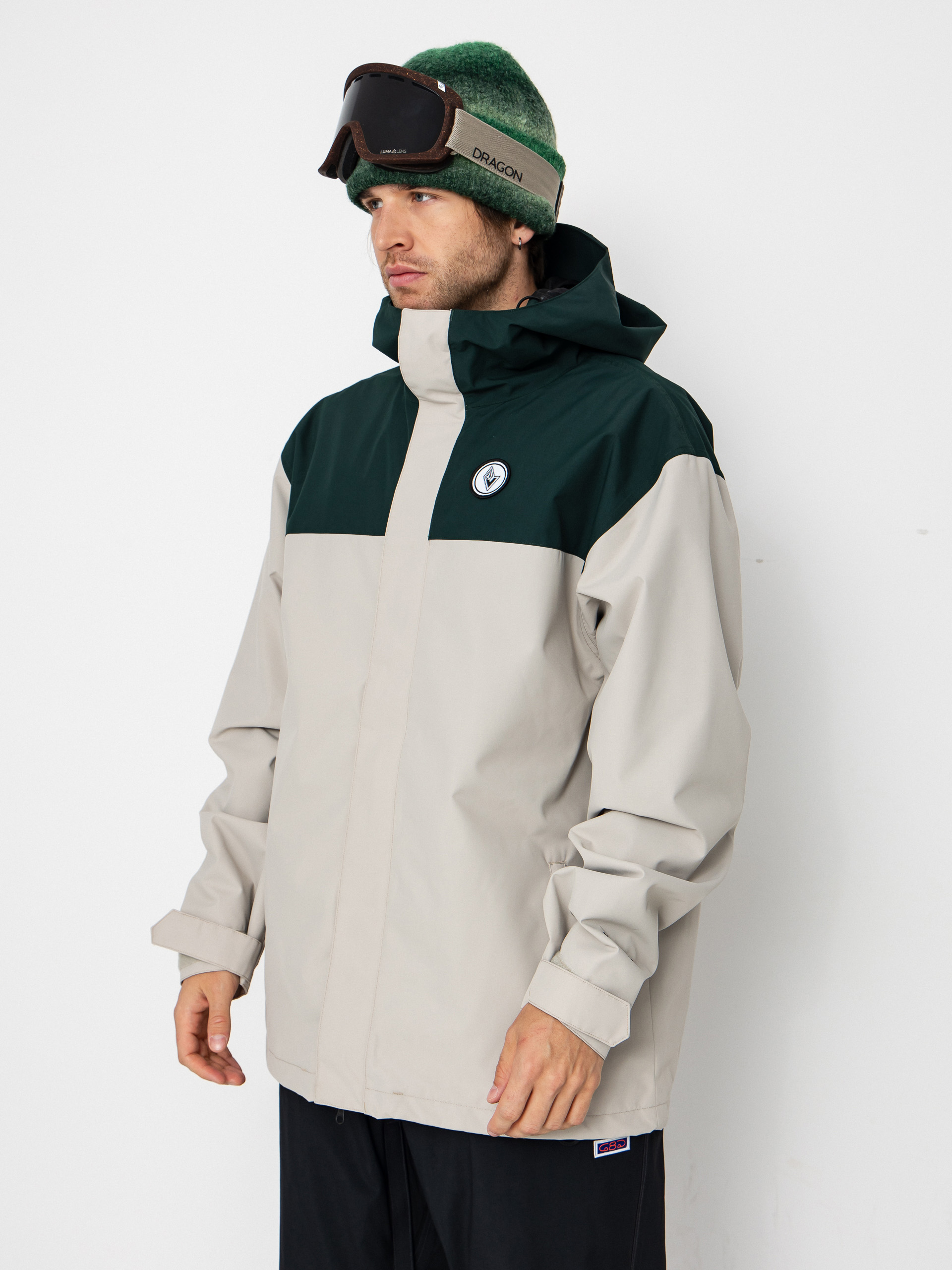 Pánská Snowboardová bunda Volcom Buckthreeeighty (stone)