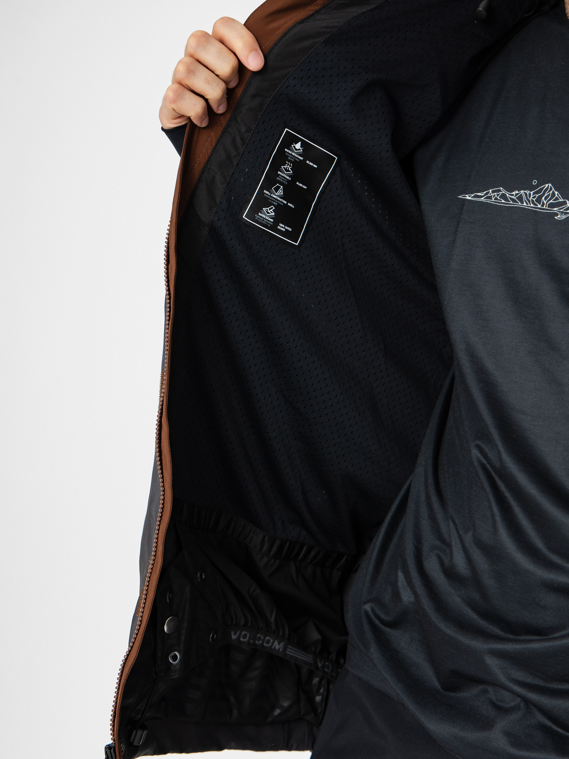 Pánská Snowboardová bunda Volcom Rnge Stretch 30K (brown)