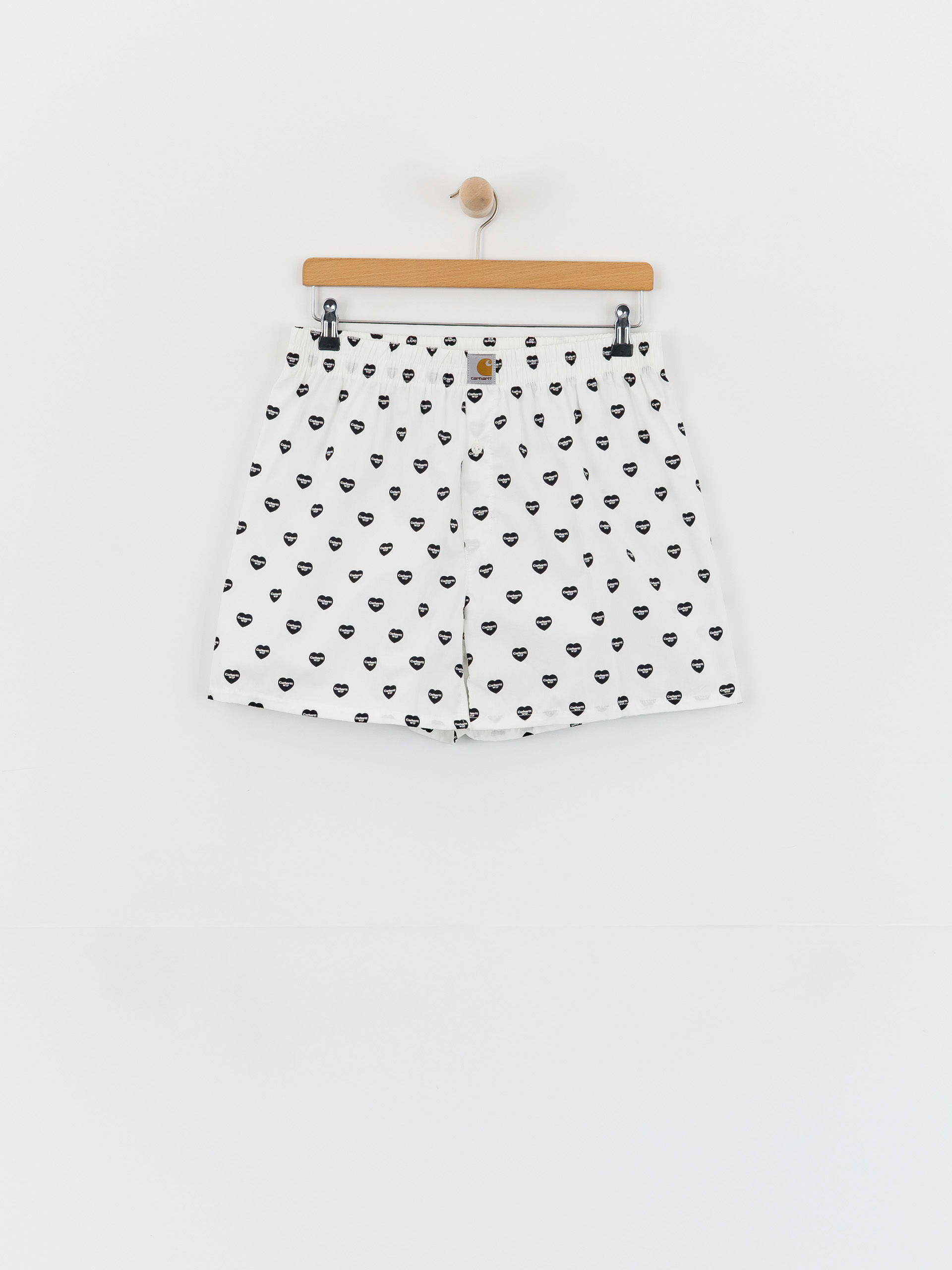 Spodnu00ed pru00e1dlo Carhartt WIP Cotton Boxer (heart print/white/black)