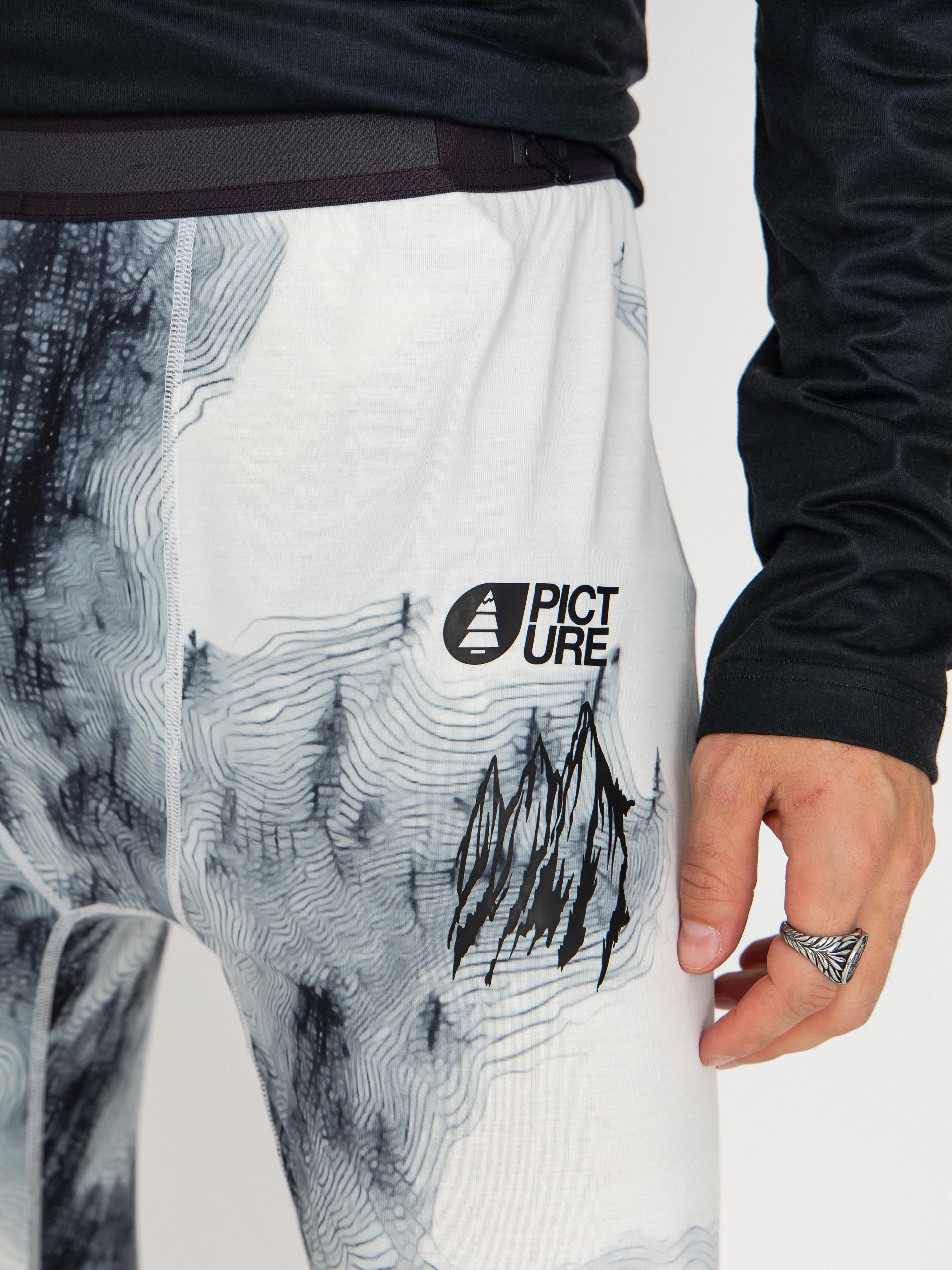 Pánské Termoleginy Picture Lhotse Printed (snowy pine print)