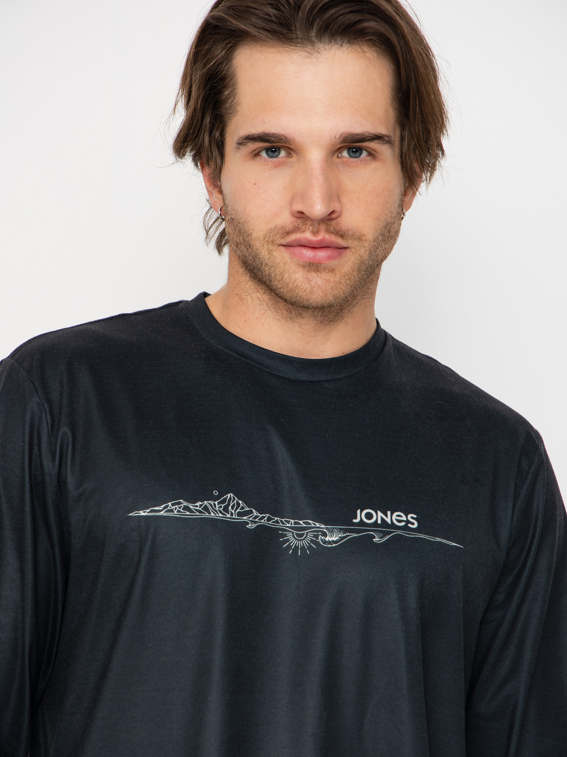Košile Jones Snowboards Rec Tech Ls (stealth black)