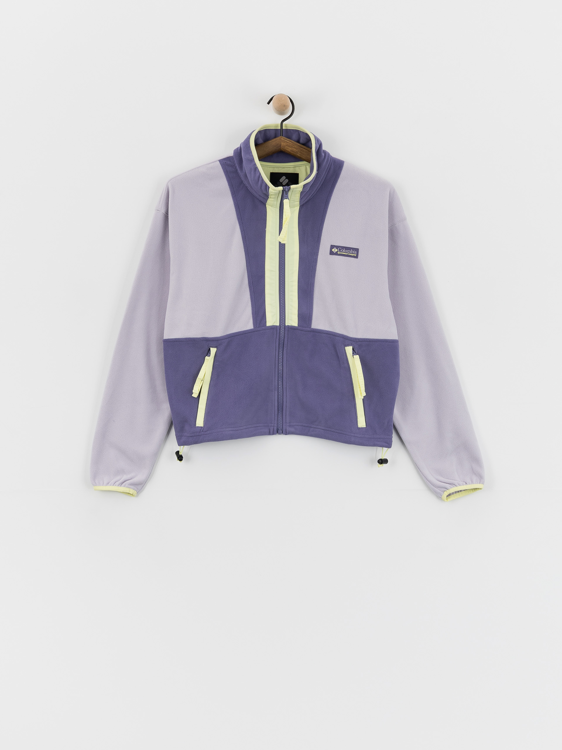 Fleecovu00e1 mikina Columbia Backbowl II Full Zip Wmn (lavender pearl/stormwatch/citron haze)