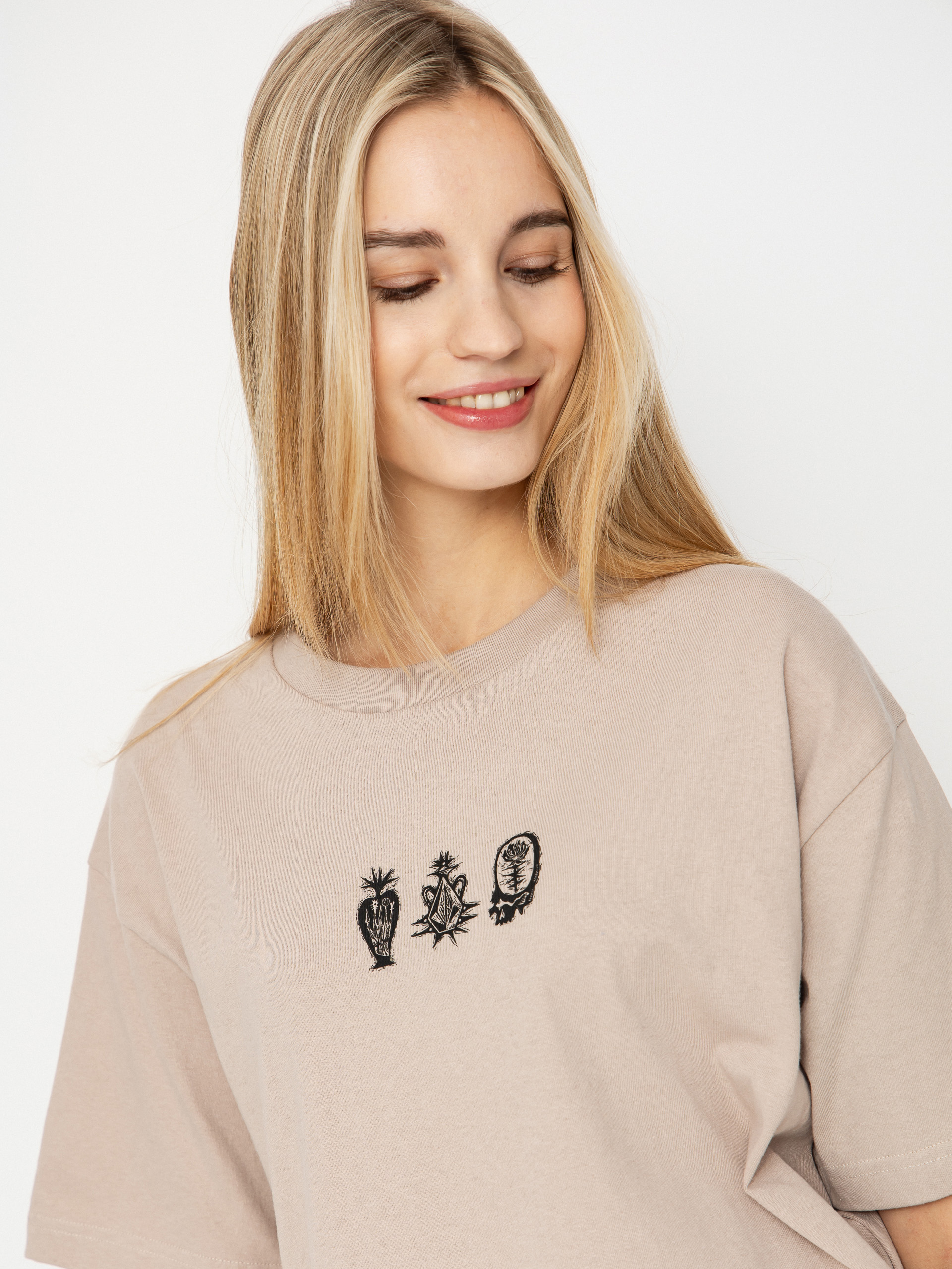 Tričko Volcom Fa Vaderetro 2 Wmn (khakiest)