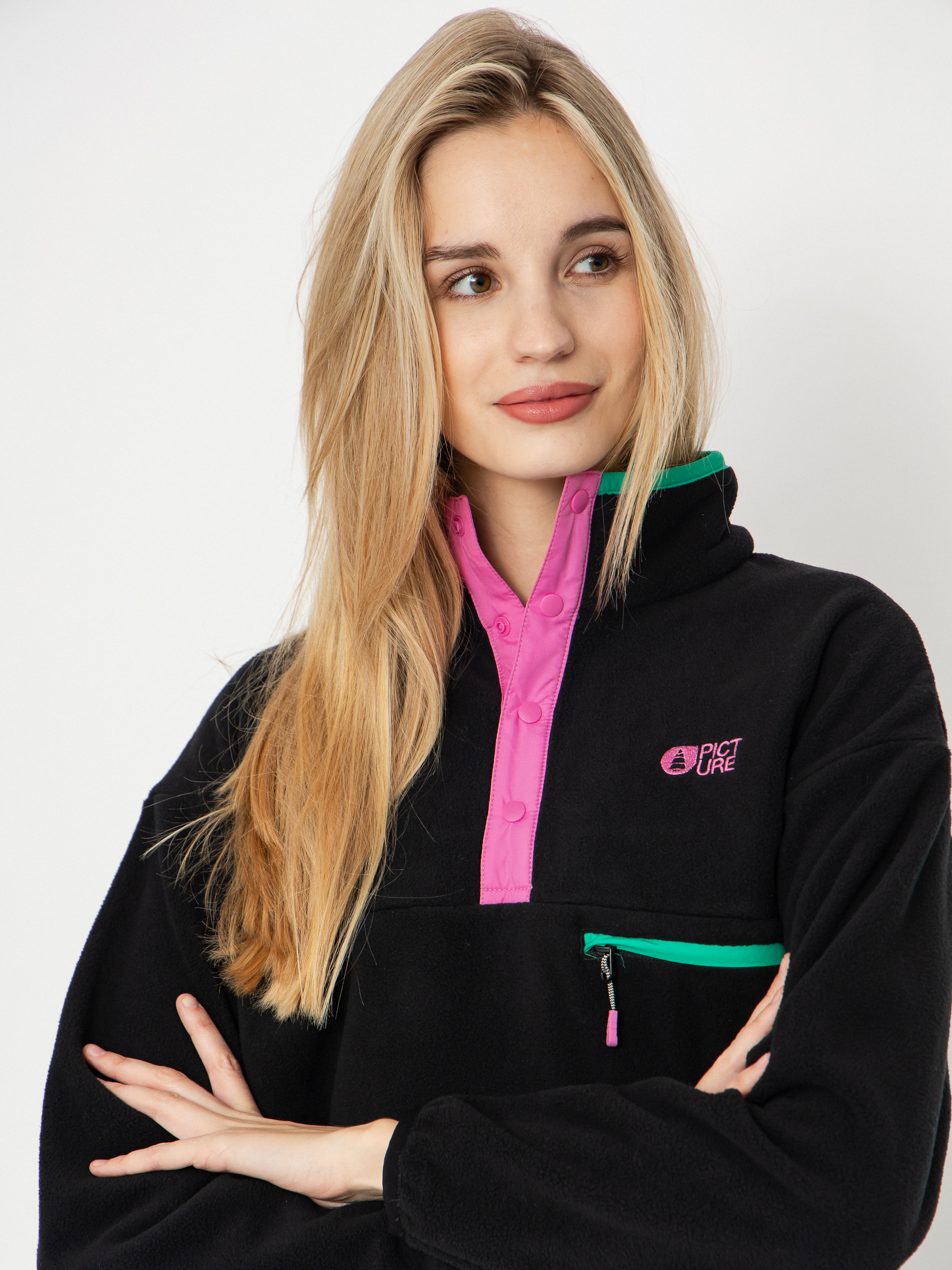 Fleecová mikina Picture Arcca 1/4 Zip Wmn (black)