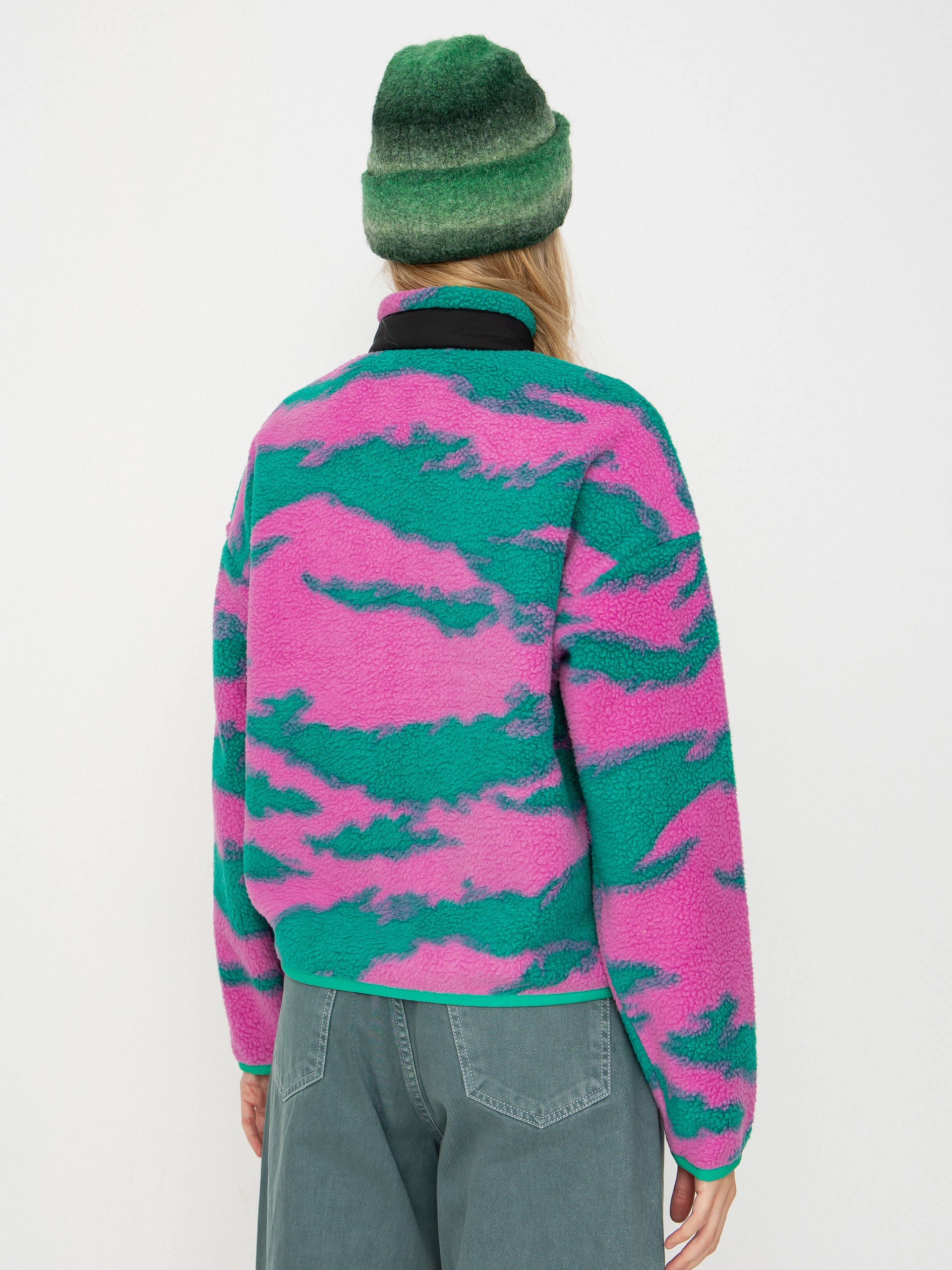 Dámský Fleecová mikina Picture Zelkova Printed 1/4 Zip (retro bliss print)