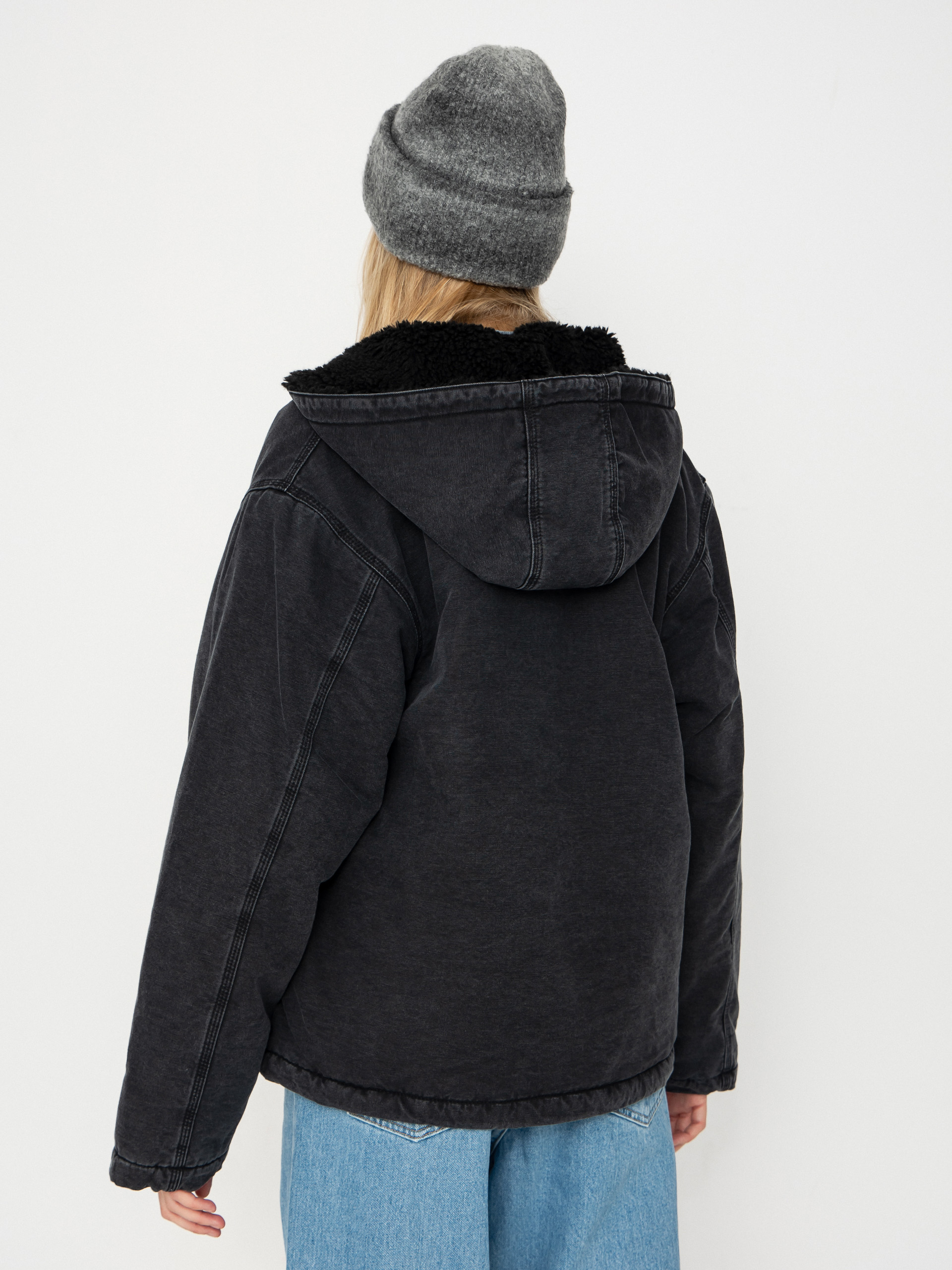 Bunda Carhartt WIP Hooded Mitch Wmn (black)