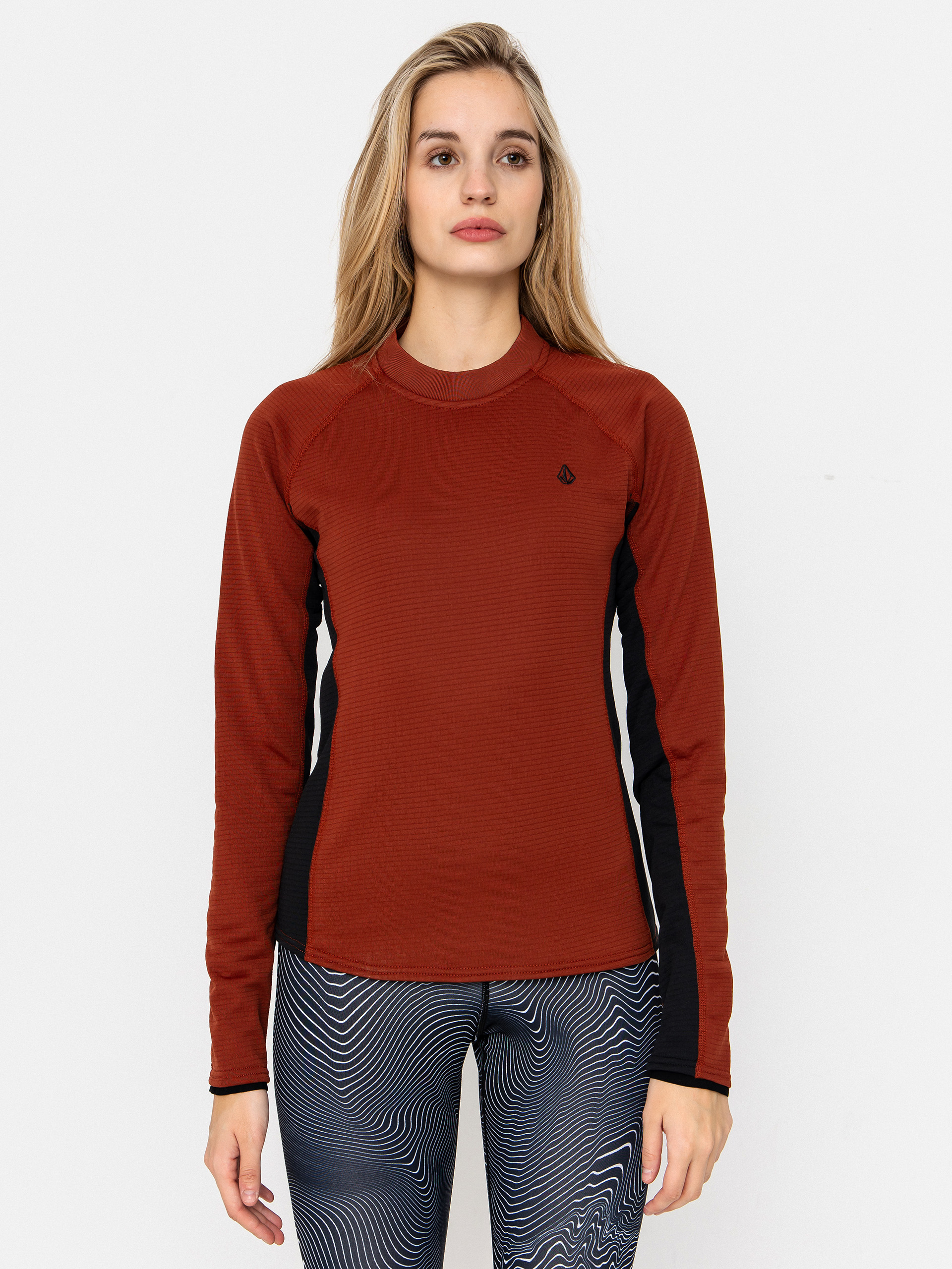 Dámská Termomikina  Volcom Gridlock Crew Neck (henna)