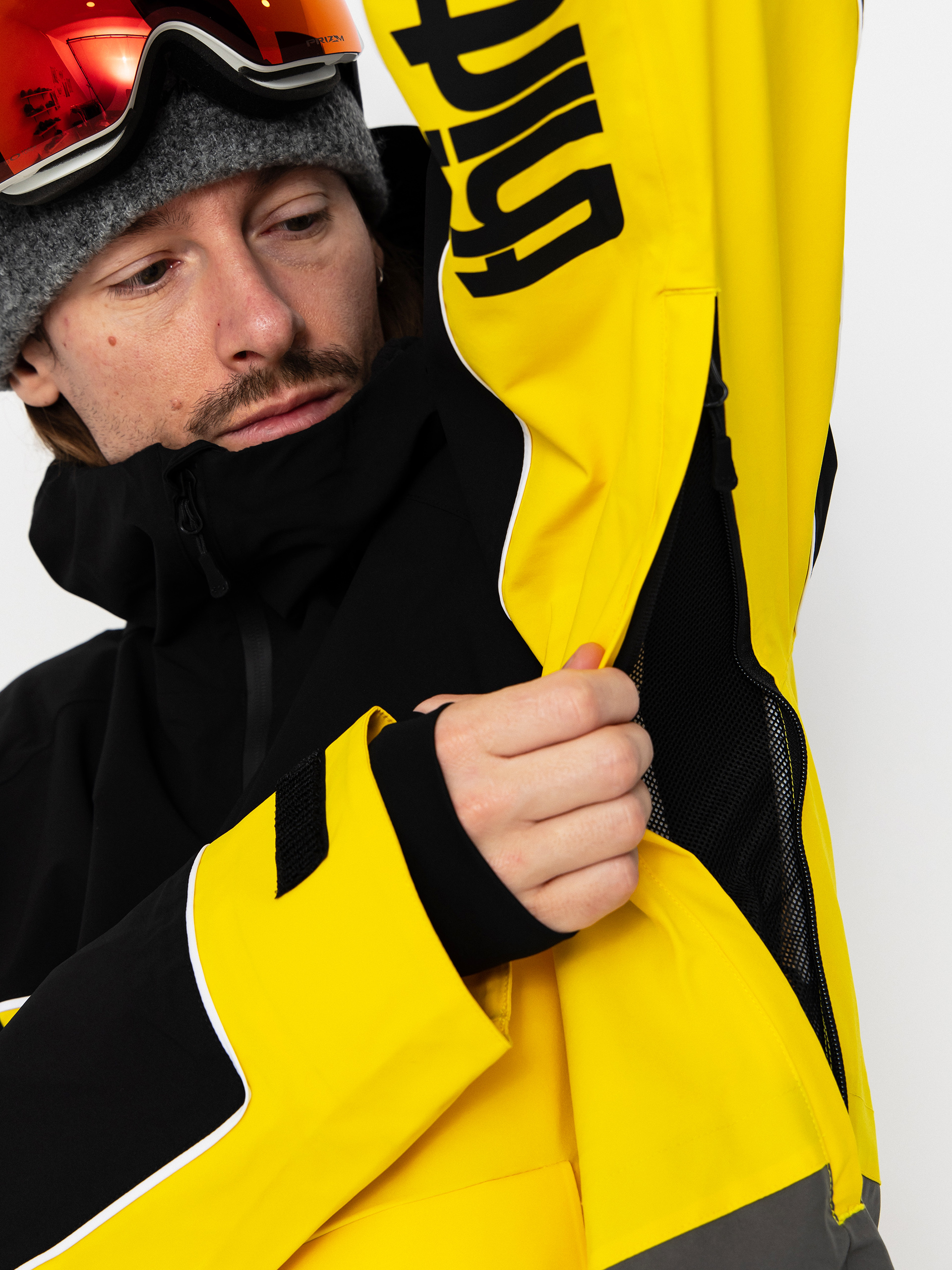 Pánská Snowboardová bunda ThirtyTwo Light Anorak (black/yellow)