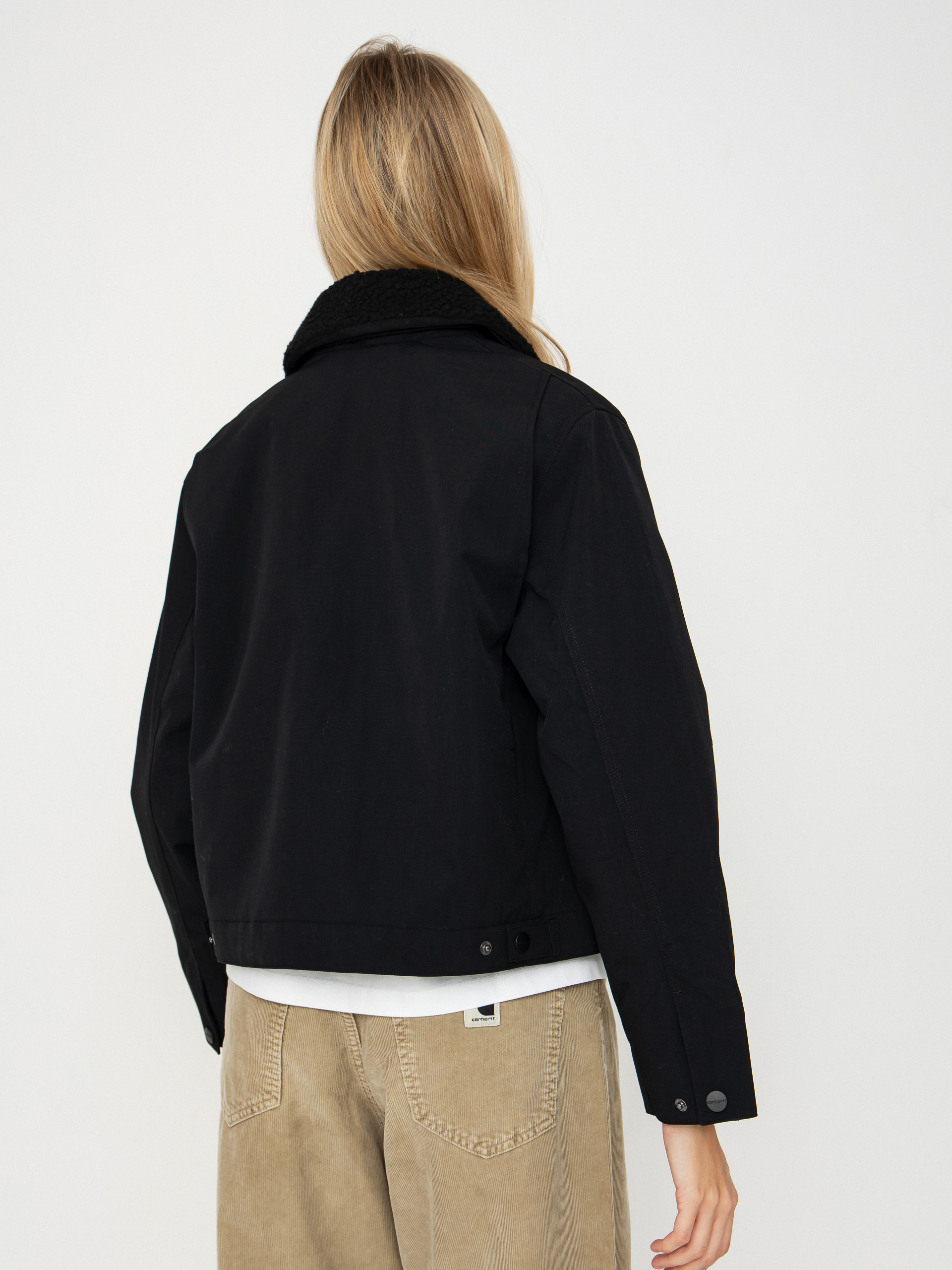 Bunda Carhartt WIP Newkirk Wmn (black/wild dog print)