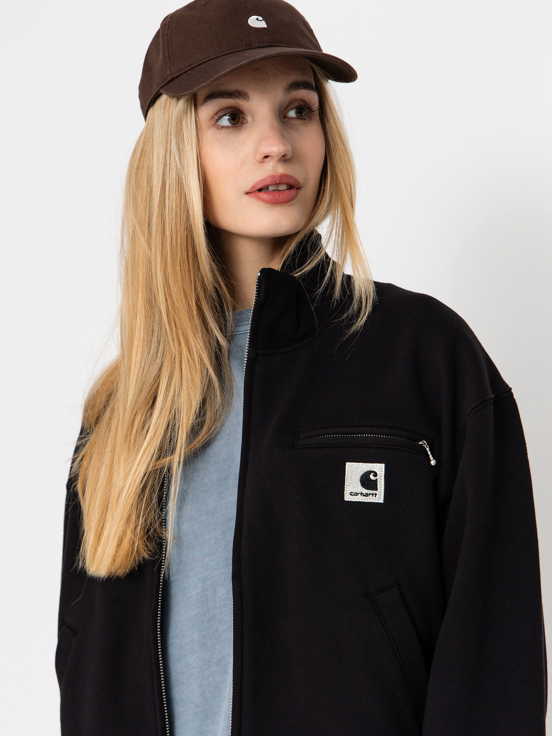 Bunda Carhartt WIP Detroit Wmn (black/stone washed)