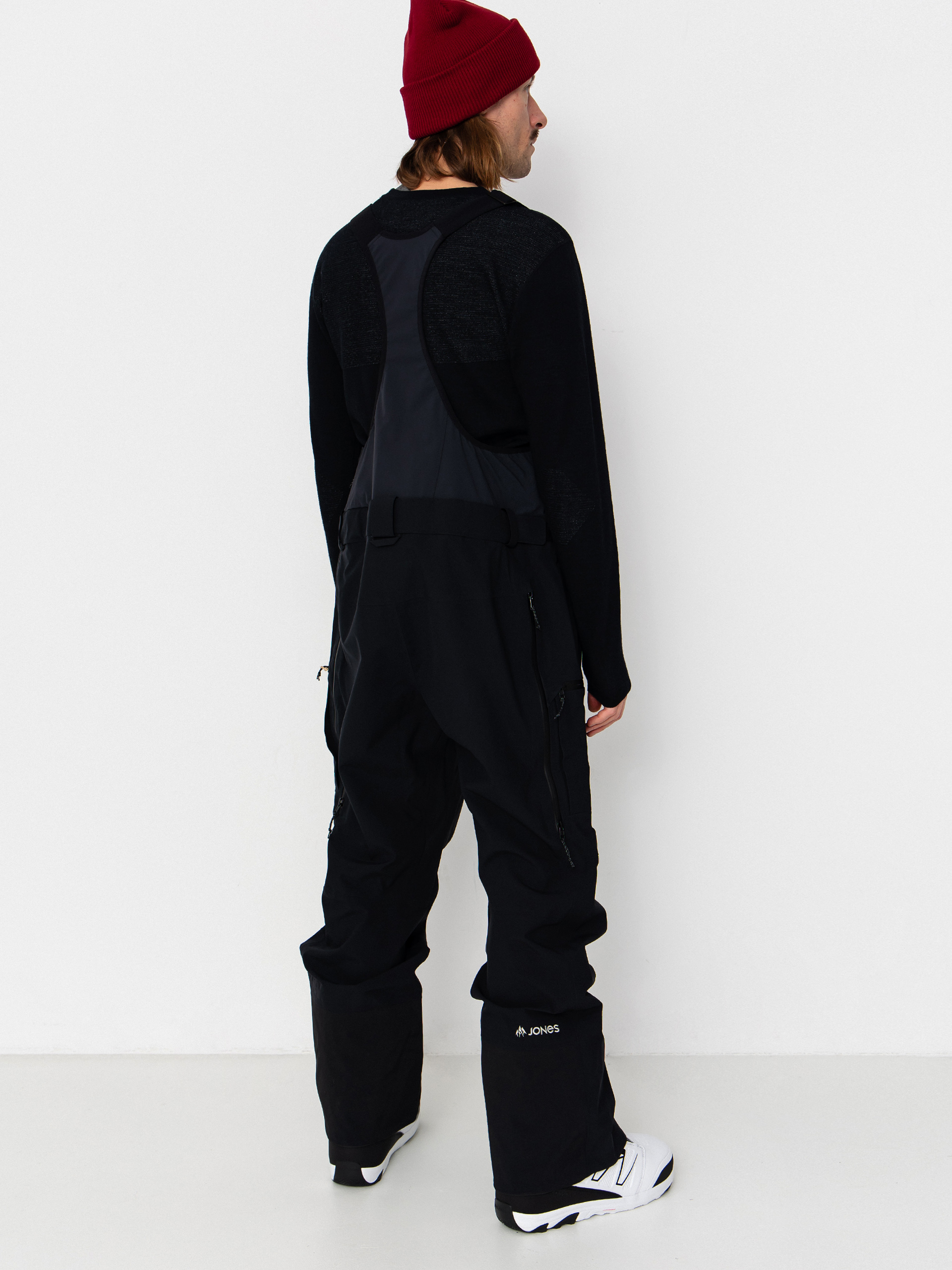 Pánské Snowboardové kalhoty  Jones Snowboards Shralpinist Str Rec Bib (stealth black)