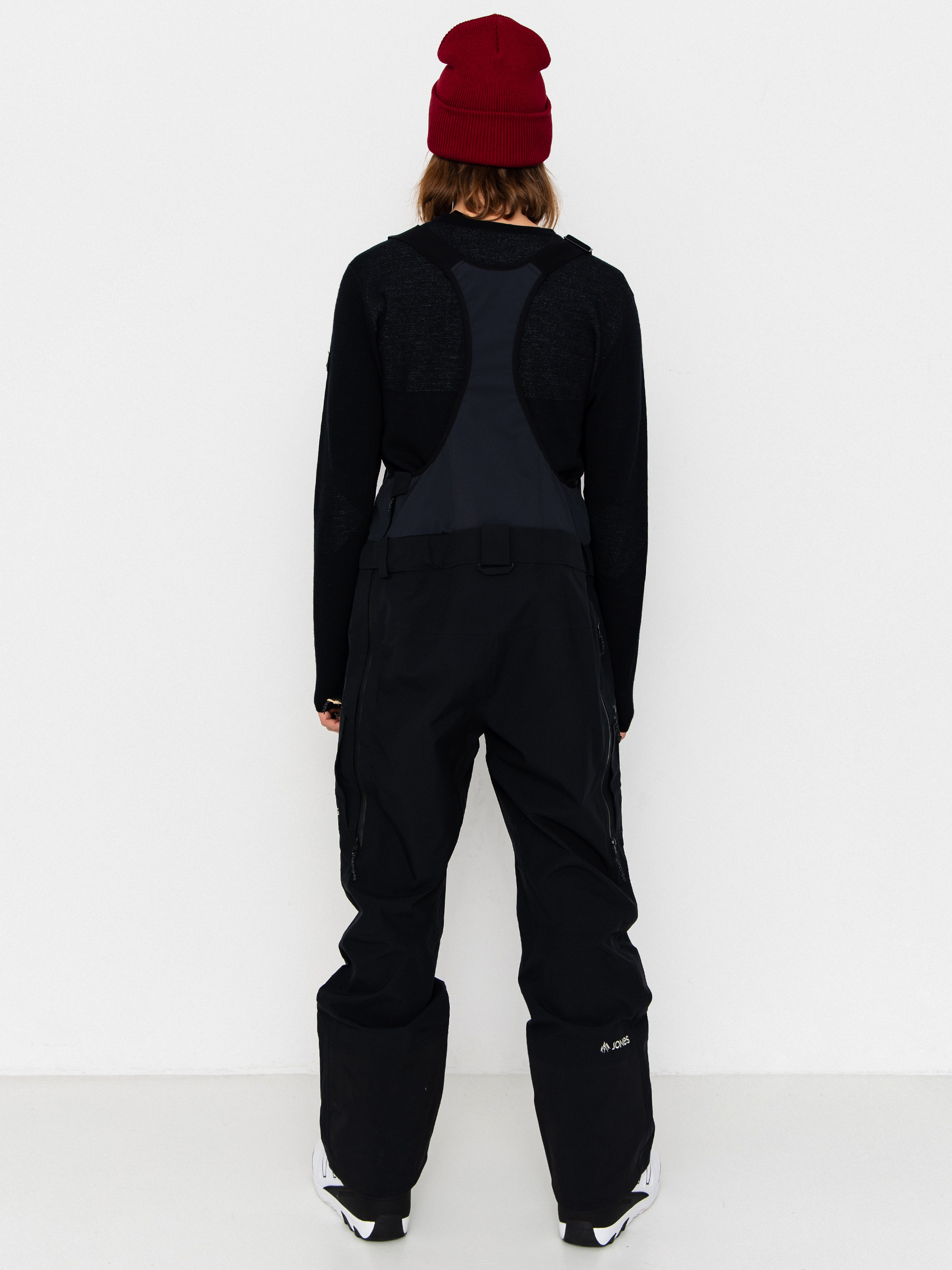 Pánské Snowboardové kalhoty  Jones Snowboards Shralpinist Str Rec Bib (stealth black)