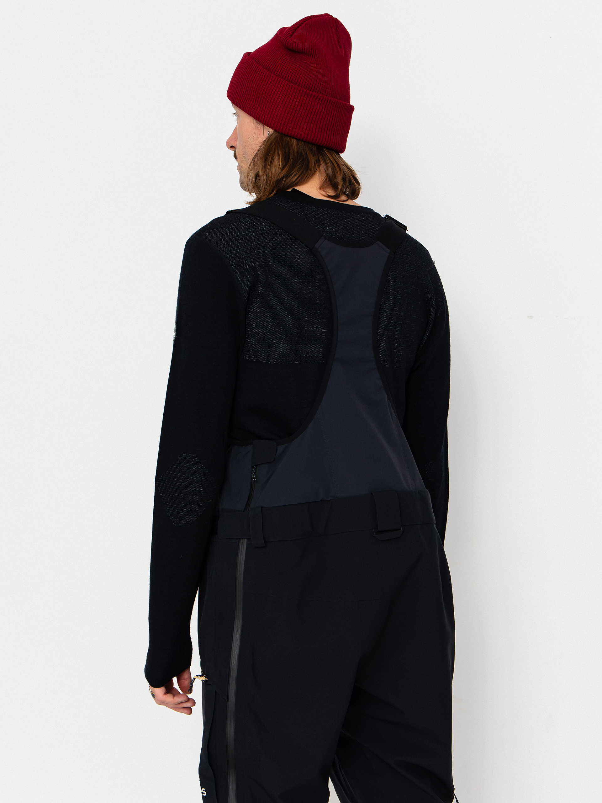 Pánské Snowboardové kalhoty  Jones Snowboards Shralpinist Str Rec Bib (stealth black)