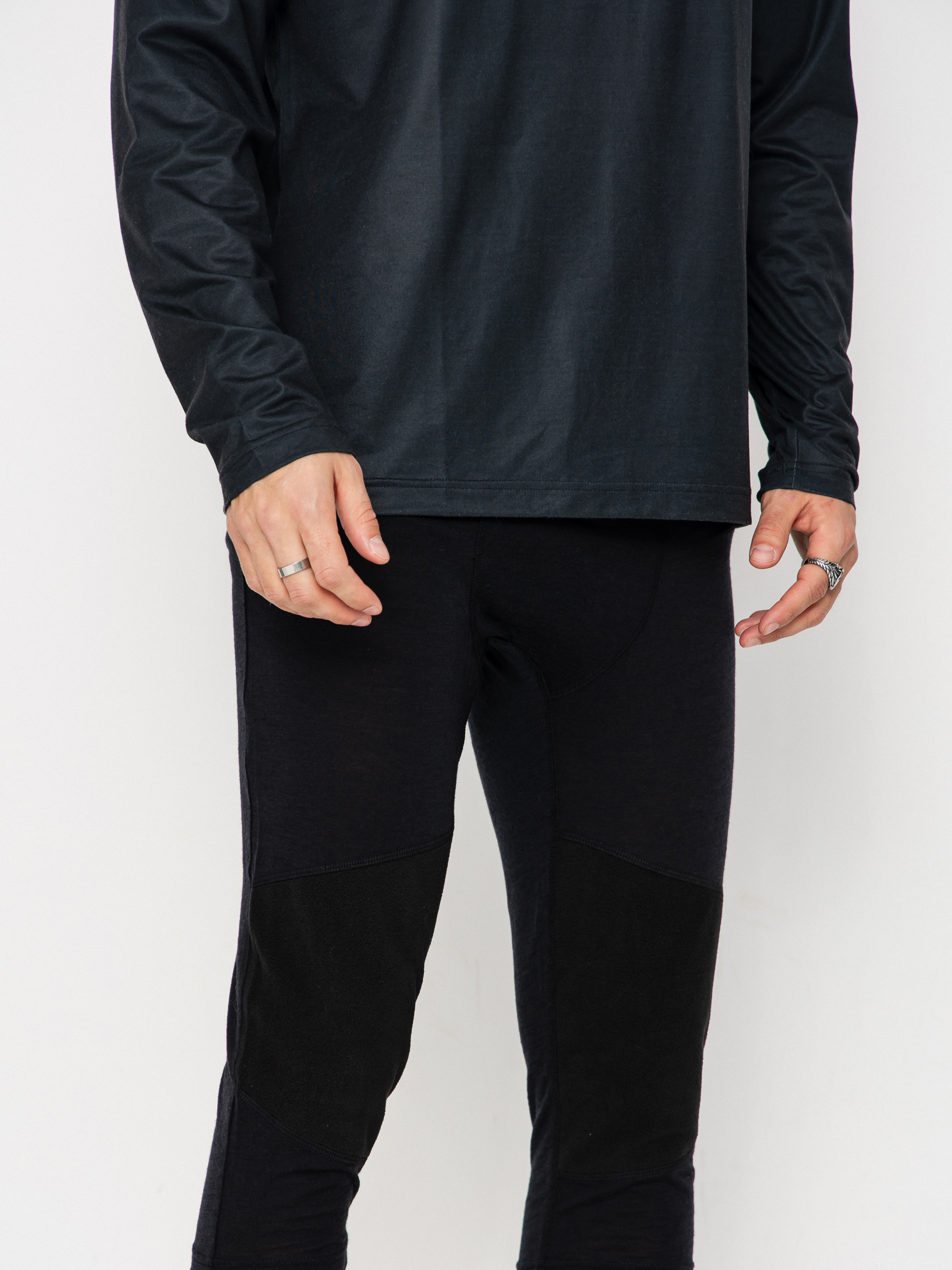Pánské Termoleginy ThirtyTwo Ridelite Merino Knicker (black/black)