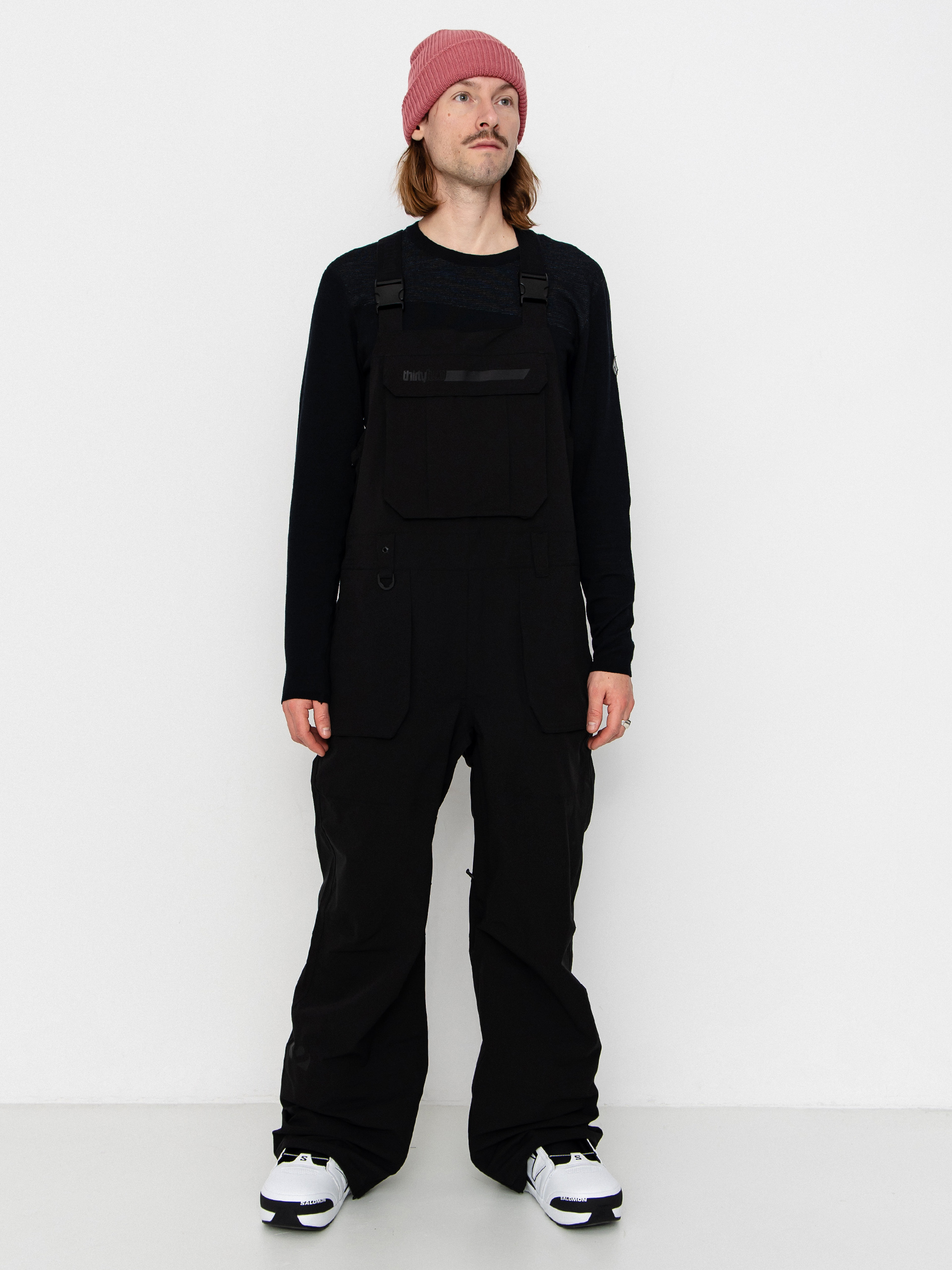 Pánské Snowboardové kalhoty  ThirtyTwo Basement Bib (black)
