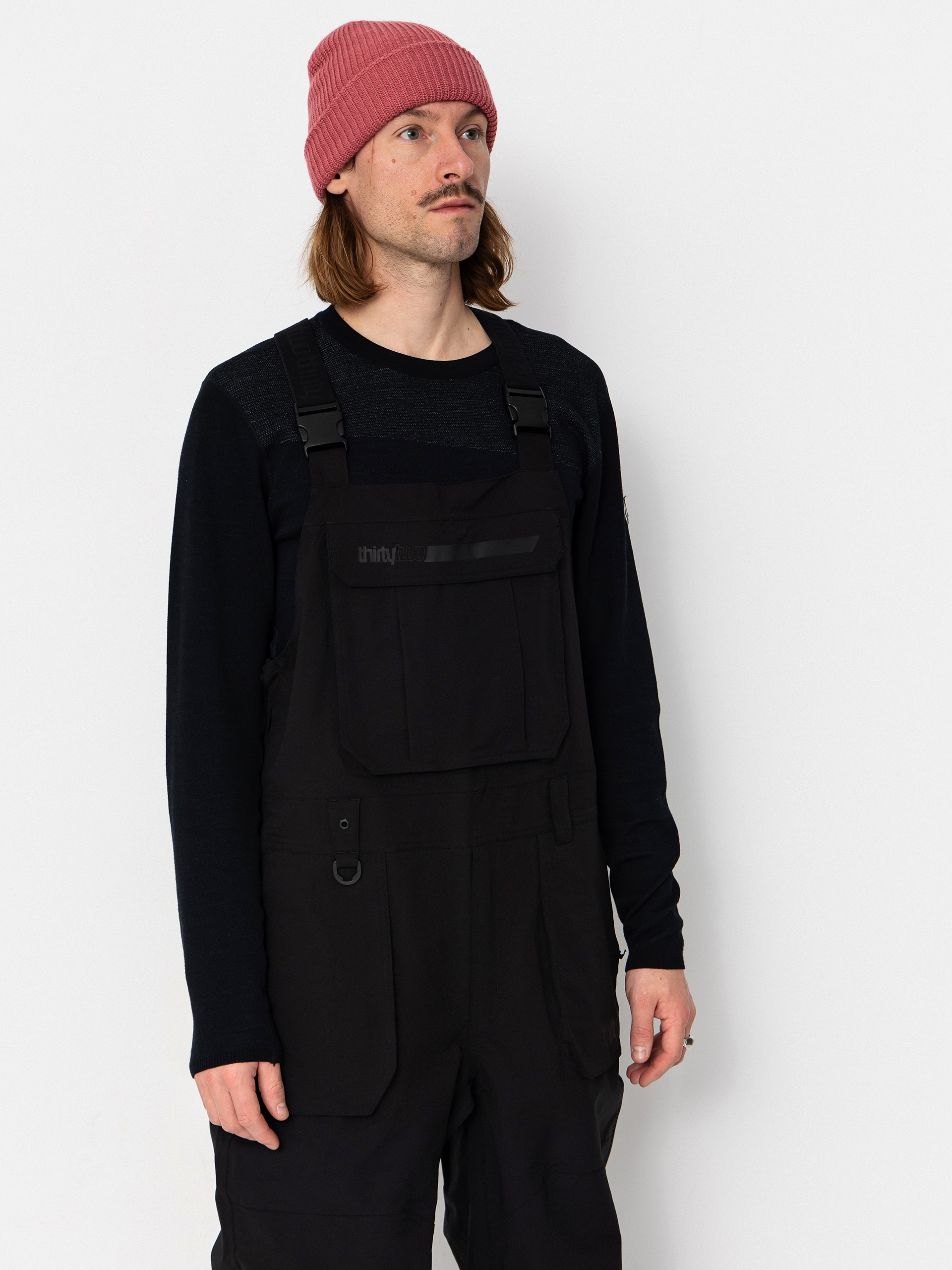 Pánské Snowboardové kalhoty  ThirtyTwo Basement Bib (black)