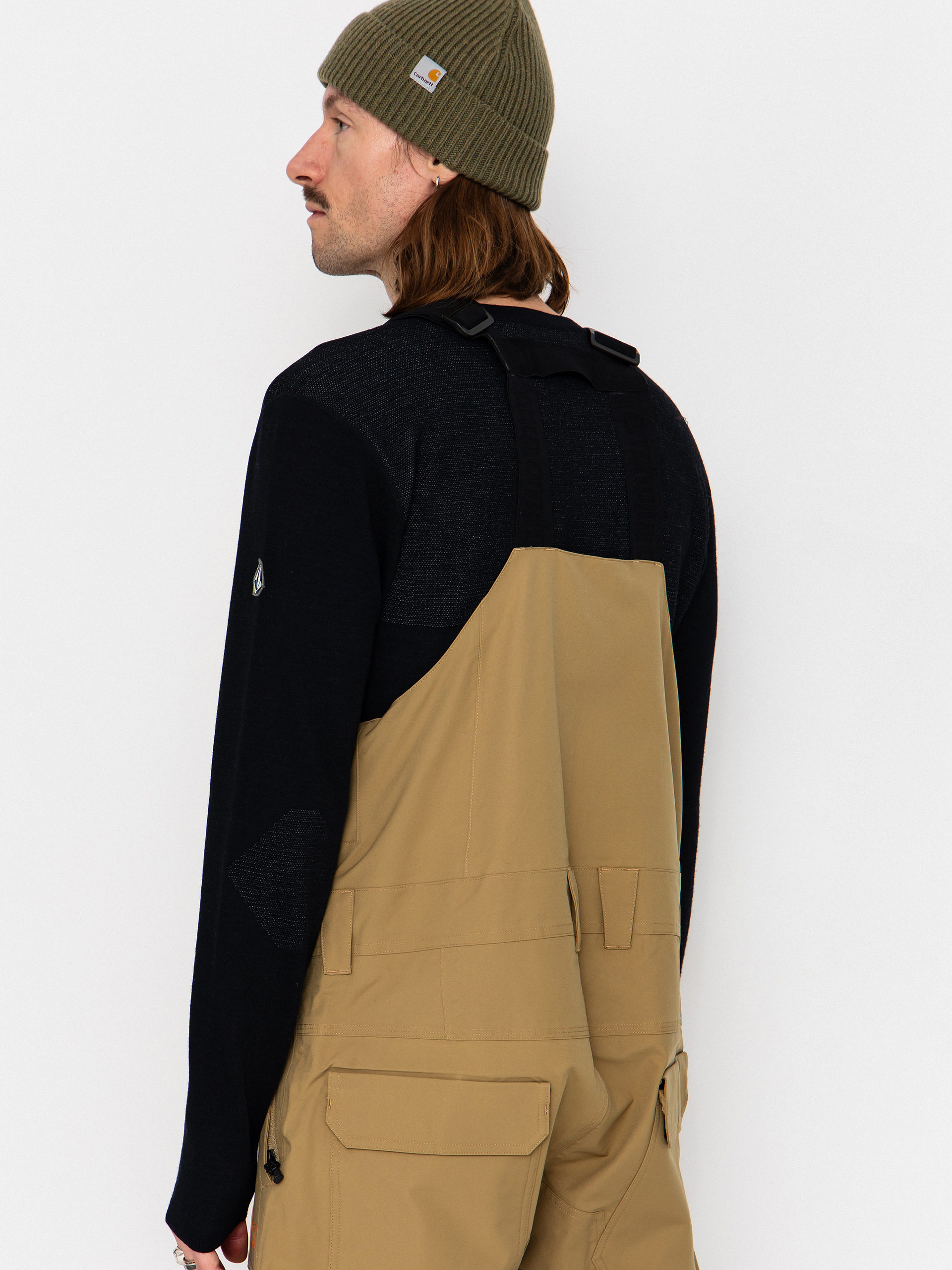 Pánské Snowboardové kalhoty  ThirtyTwo Basement Bib (khaki)