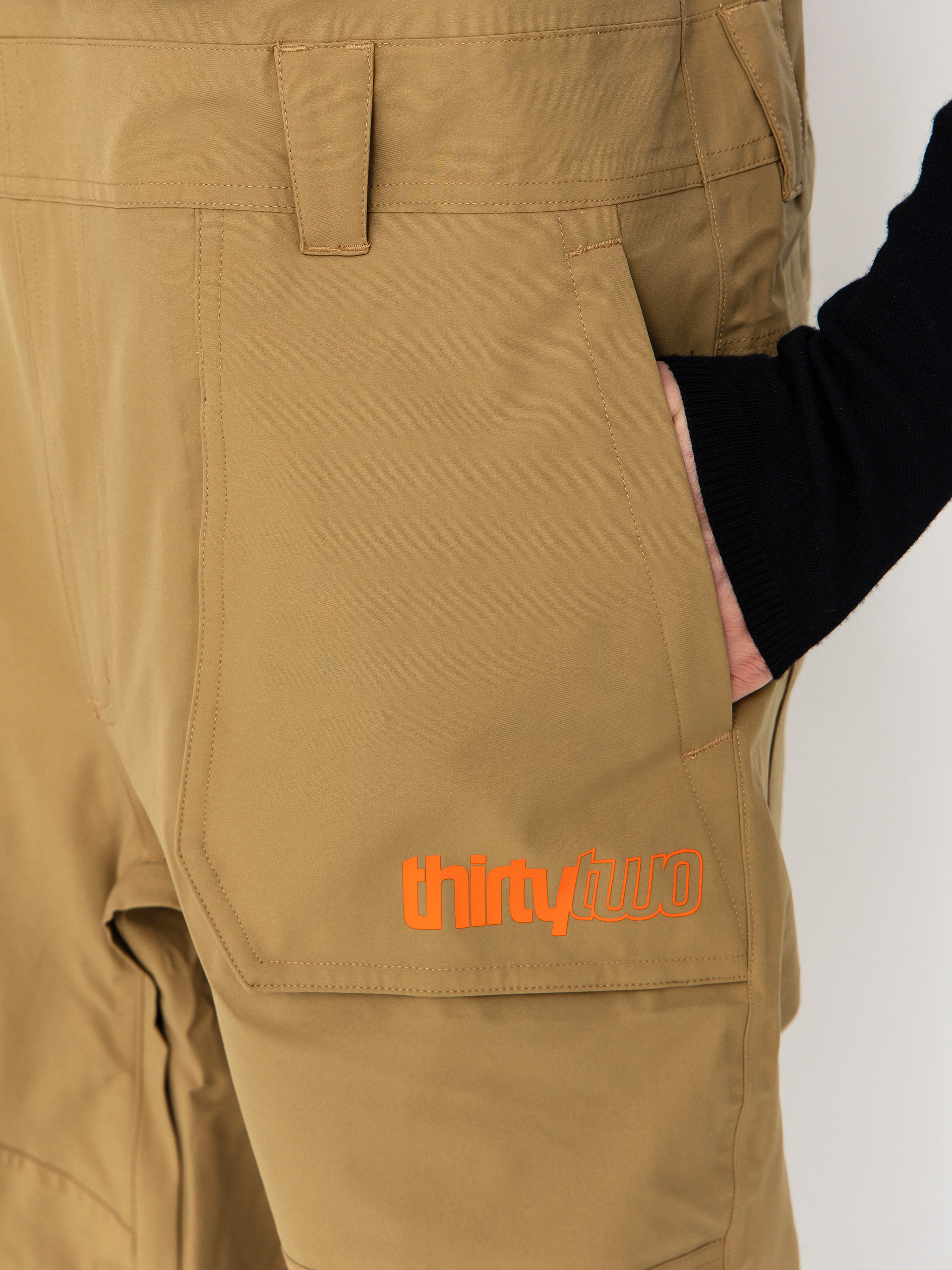 Pánské Snowboardové kalhoty  ThirtyTwo Basement Bib (khaki)