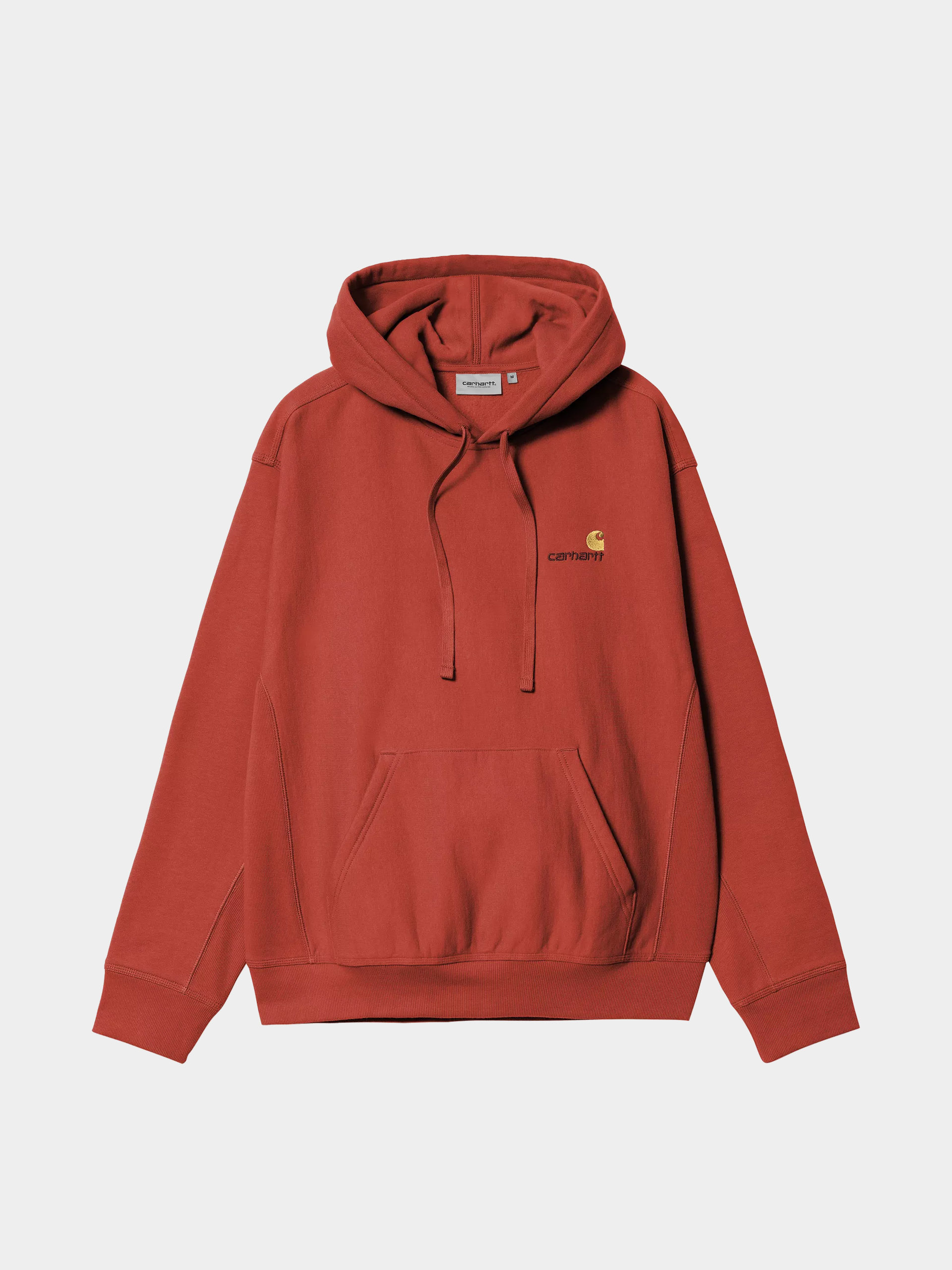 Mikina s kapucí Carhartt WIP American Script HD (oxide red)